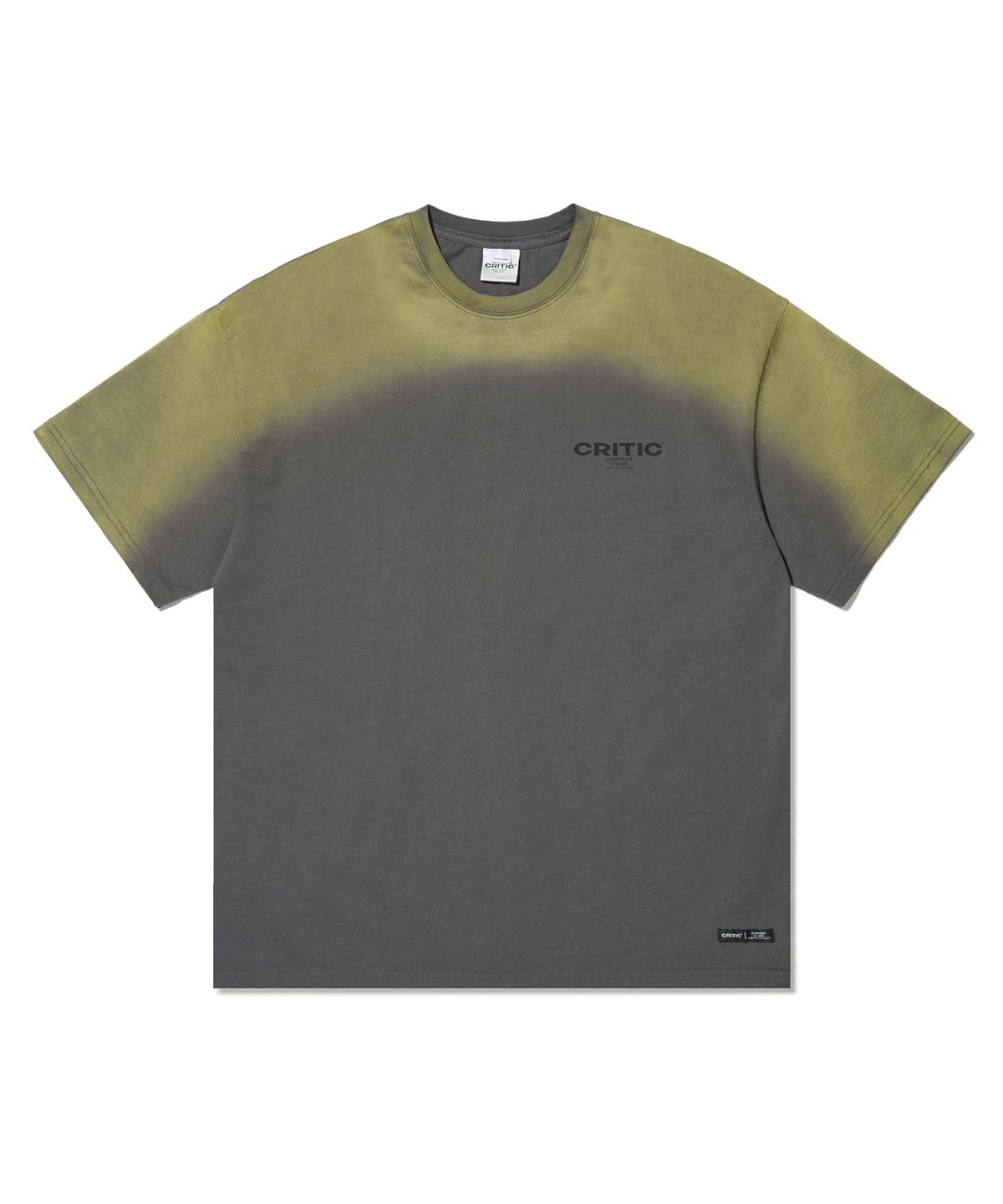 크리틱(CRITIC) Ct Spray Dyeing T-Shirts Dark Grey
