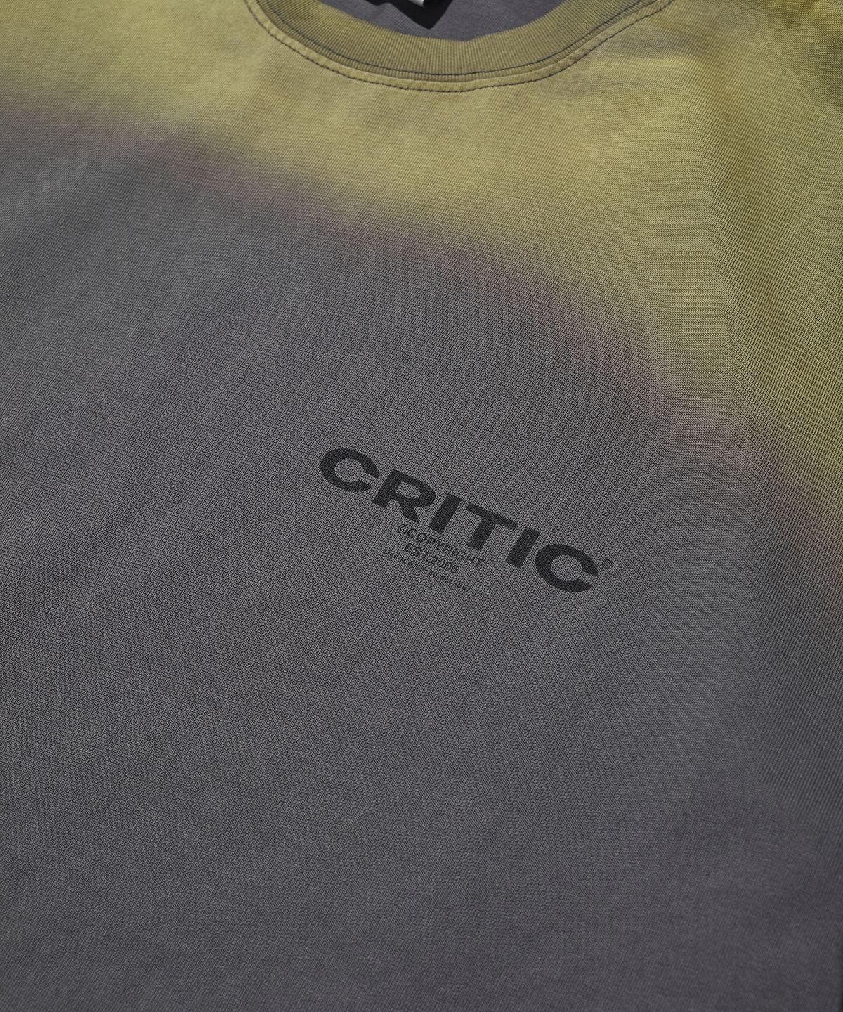 크리틱(CRITIC) Ct Spray Dyeing T-Shirts Dark Grey