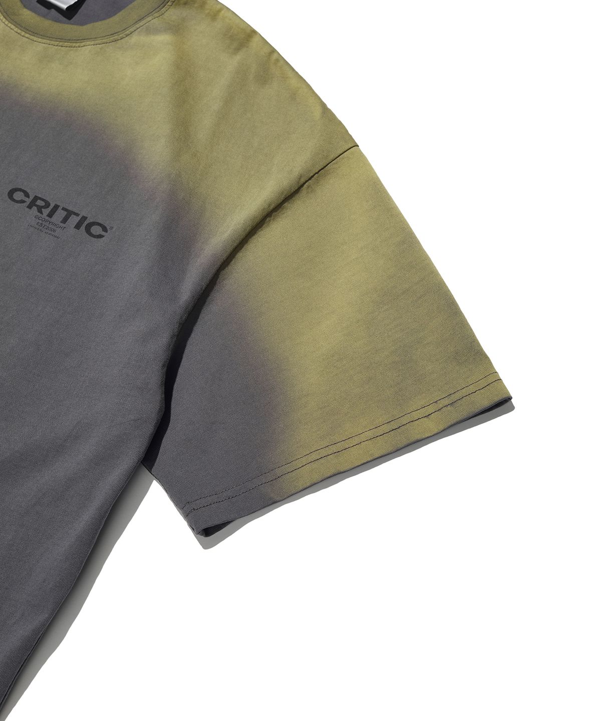크리틱(CRITIC) Ct Spray Dyeing T-Shirts Dark Grey