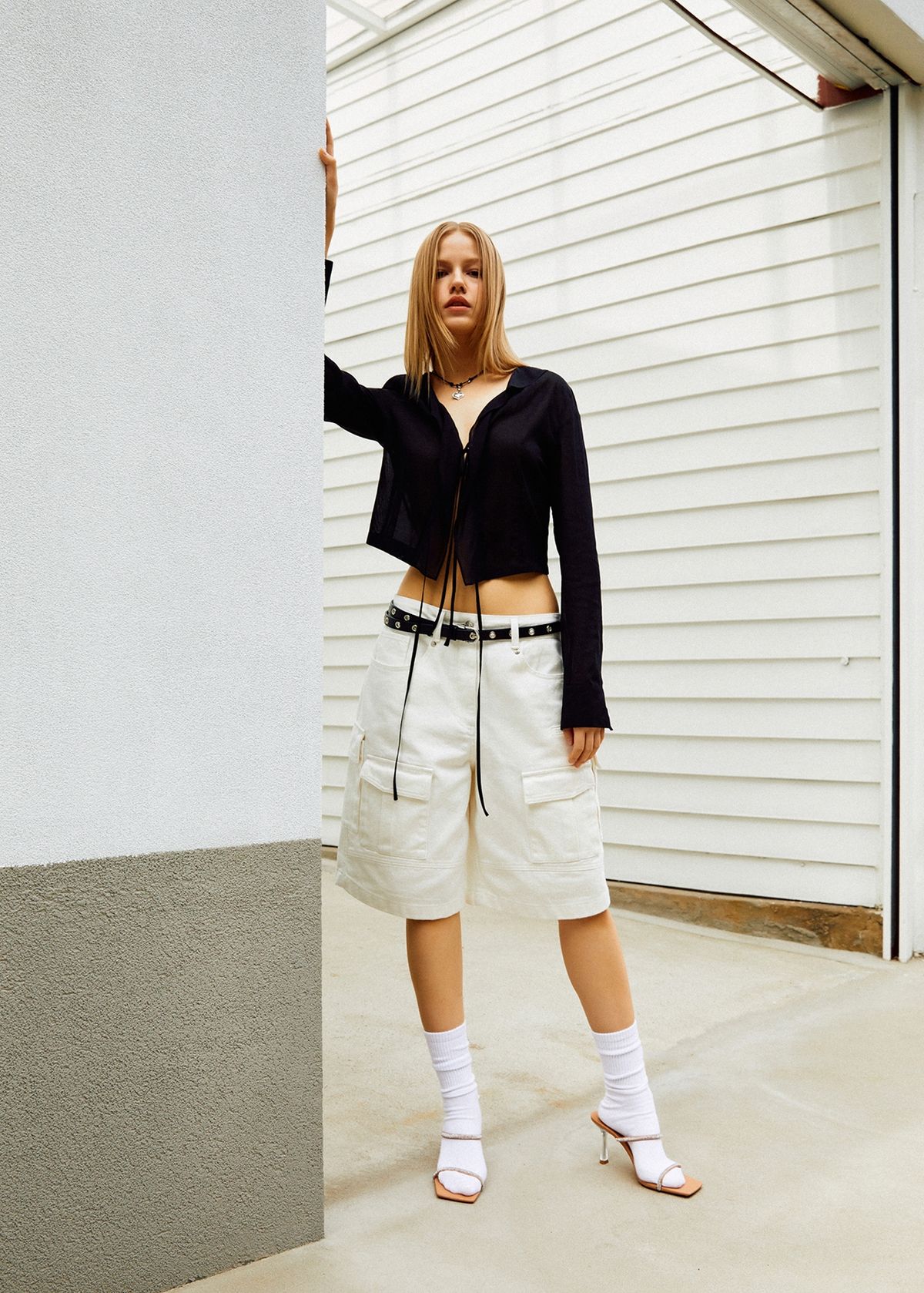 엘씨디씨티엠(LCDC™) RUFFLE CARDIGAN BLOUSE