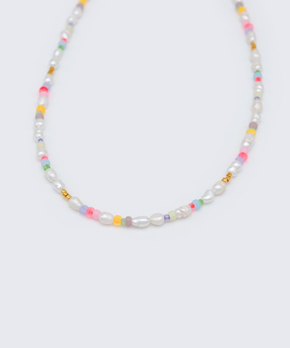 봉보(BONBEAU) Jelly beads water pearl Necklace 3mm 밥풀 담수진주 컬러 비즈 초커 목걸이