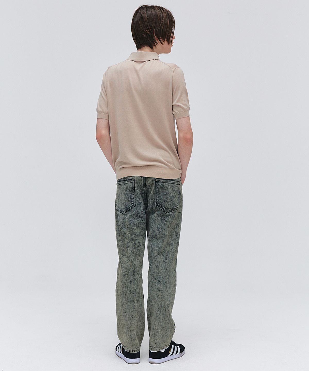 이지오(EZIO) Soft Collar Half Knit_Beige