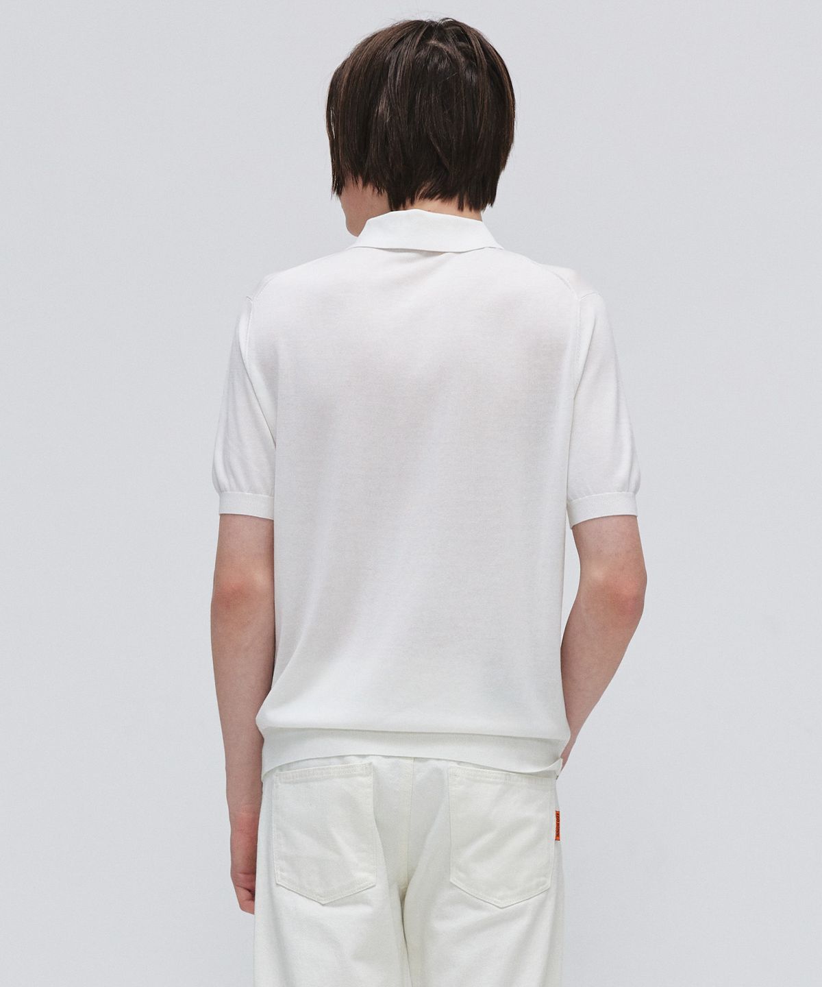 이지오(EZIO) Soft Collar Half Knit_Ivory
