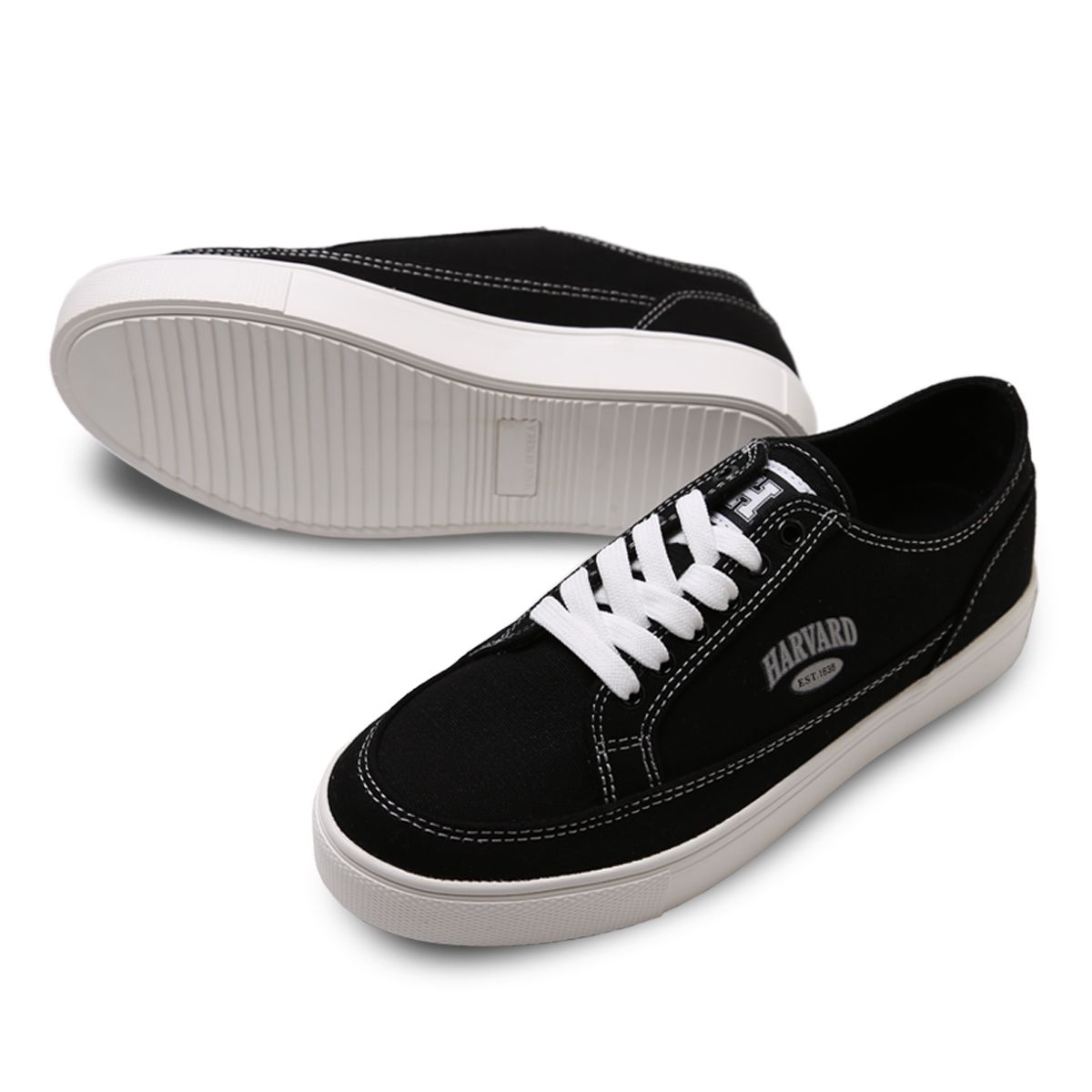 하버드 슈즈(HARVARD SHOES) 메이트 캔버스 스니커즈 블랙