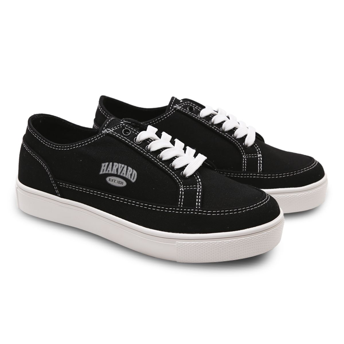 하버드 슈즈(HARVARD SHOES) 메이트 캔버스 스니커즈 블랙