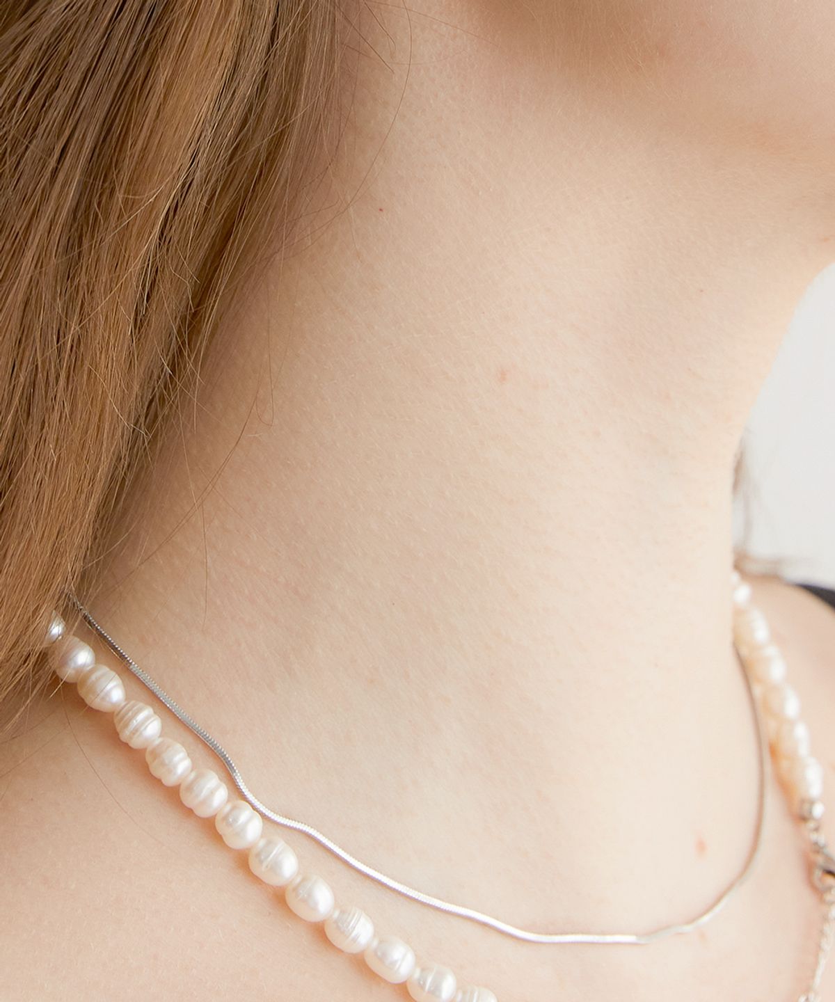 할렌(HALDEN) simple snake chain necklace (N001_silver)
