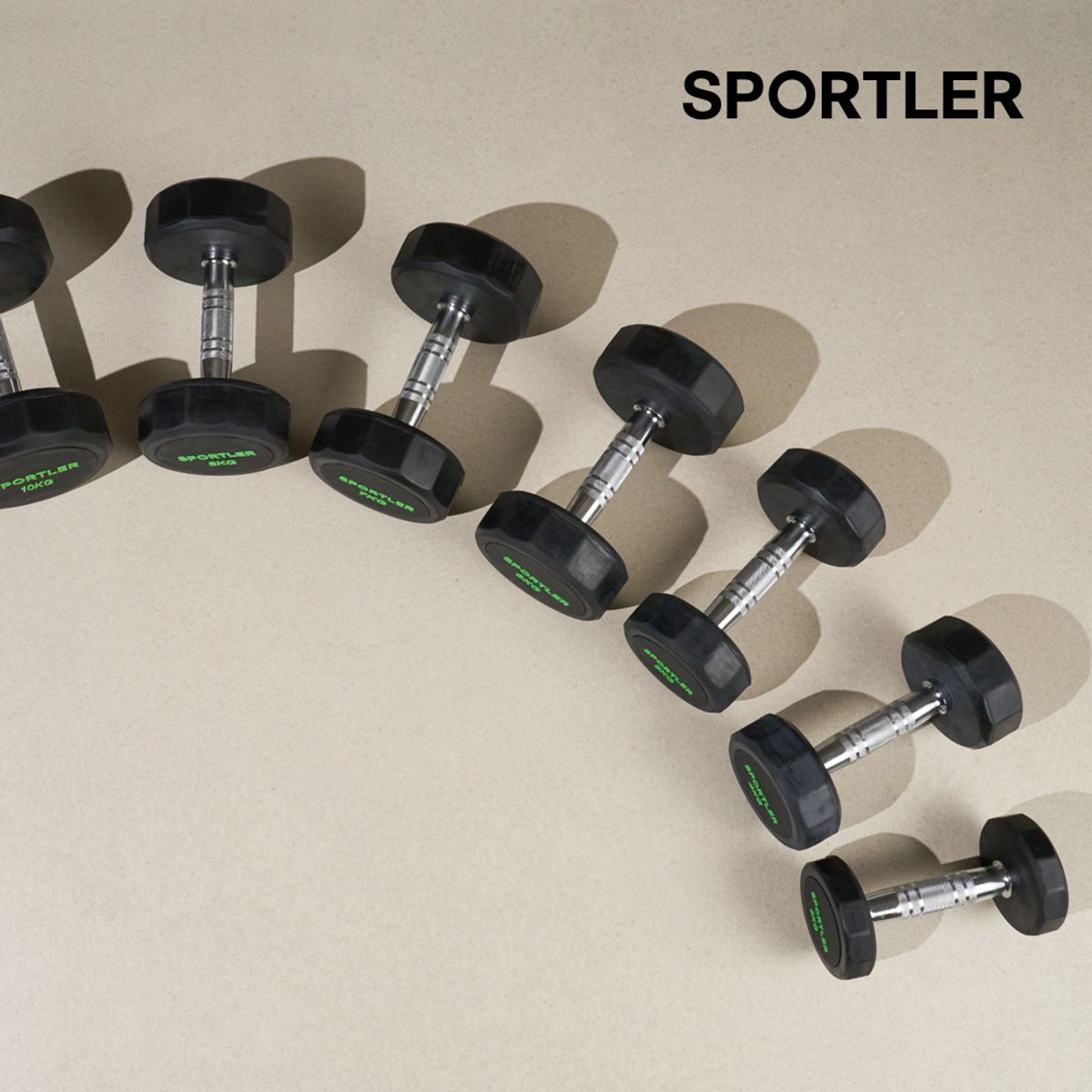 스포틀러(SPORTLER) PEV 12각 덤벨 아령