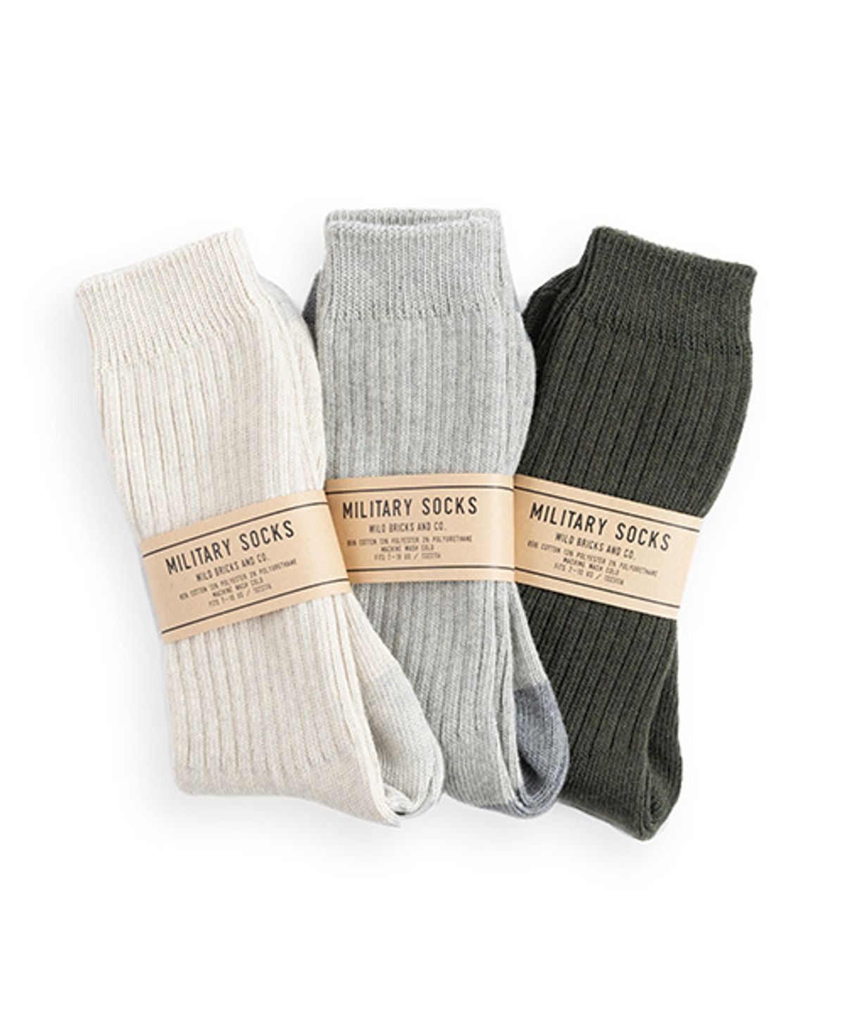 와일드 브릭스(WILD BRICKS) WB MILITARY SOCKS SET (3 color)