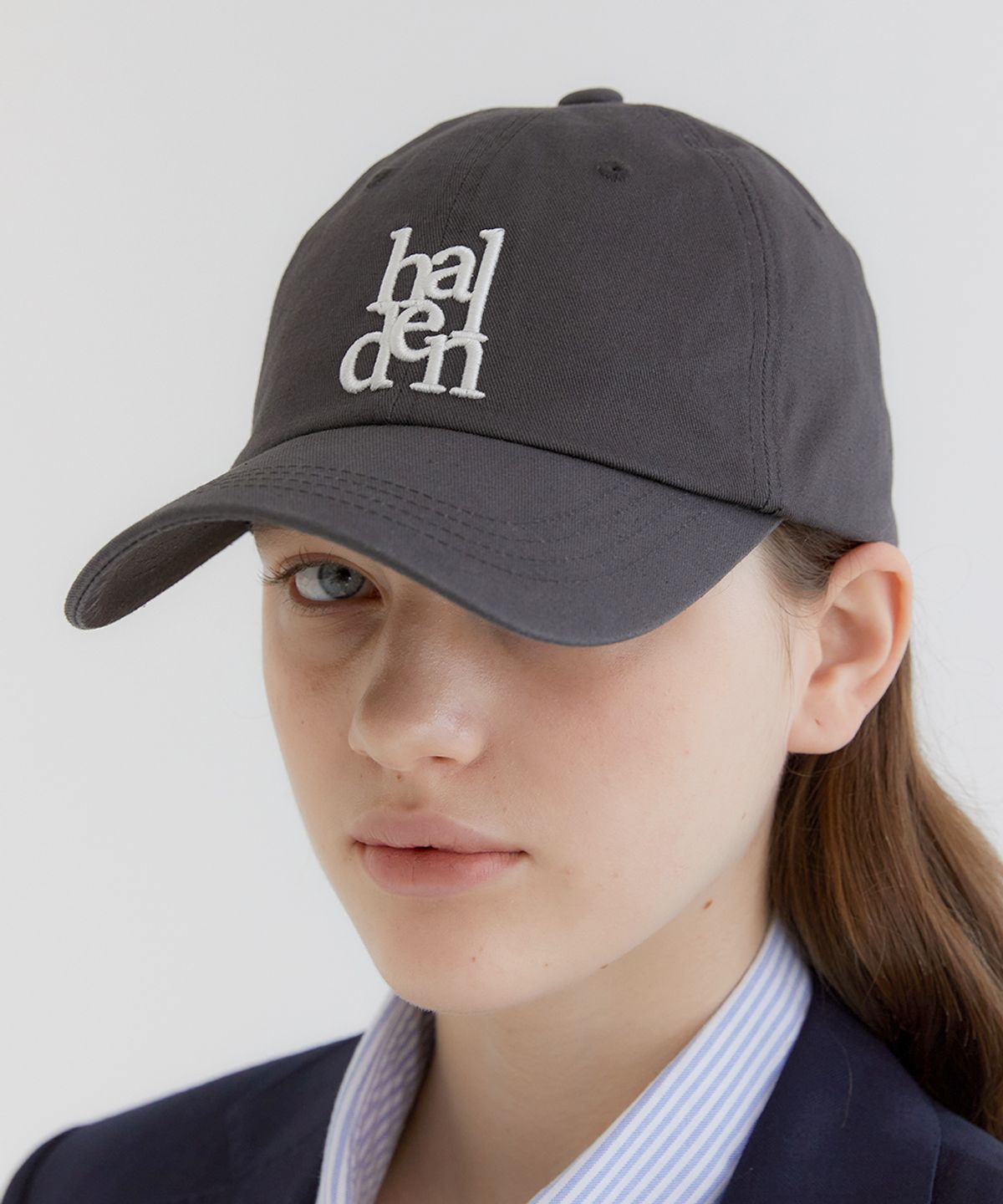 할렌(HALDEN) signature logo ball cap (C002_charcoal)
