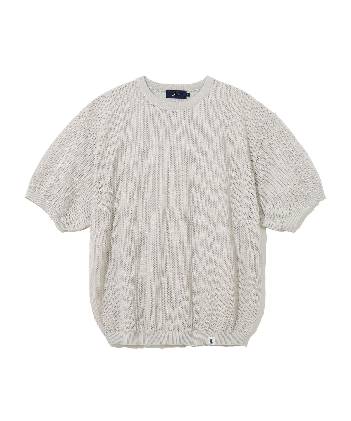 예일(YALE) MESH CREWNECK KNIT GREEN BEIGE