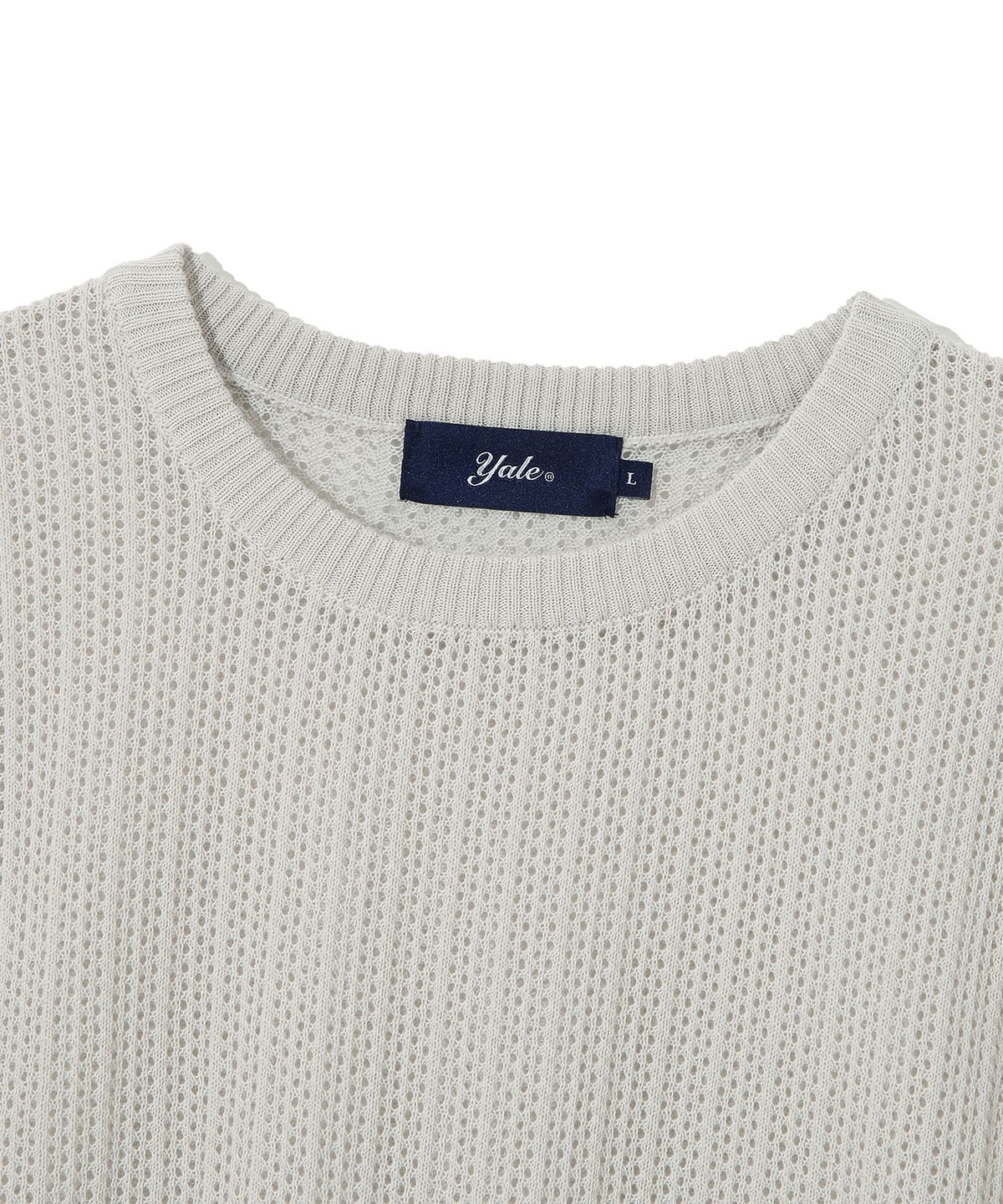 예일(YALE) MESH CREWNECK KNIT GREEN BEIGE