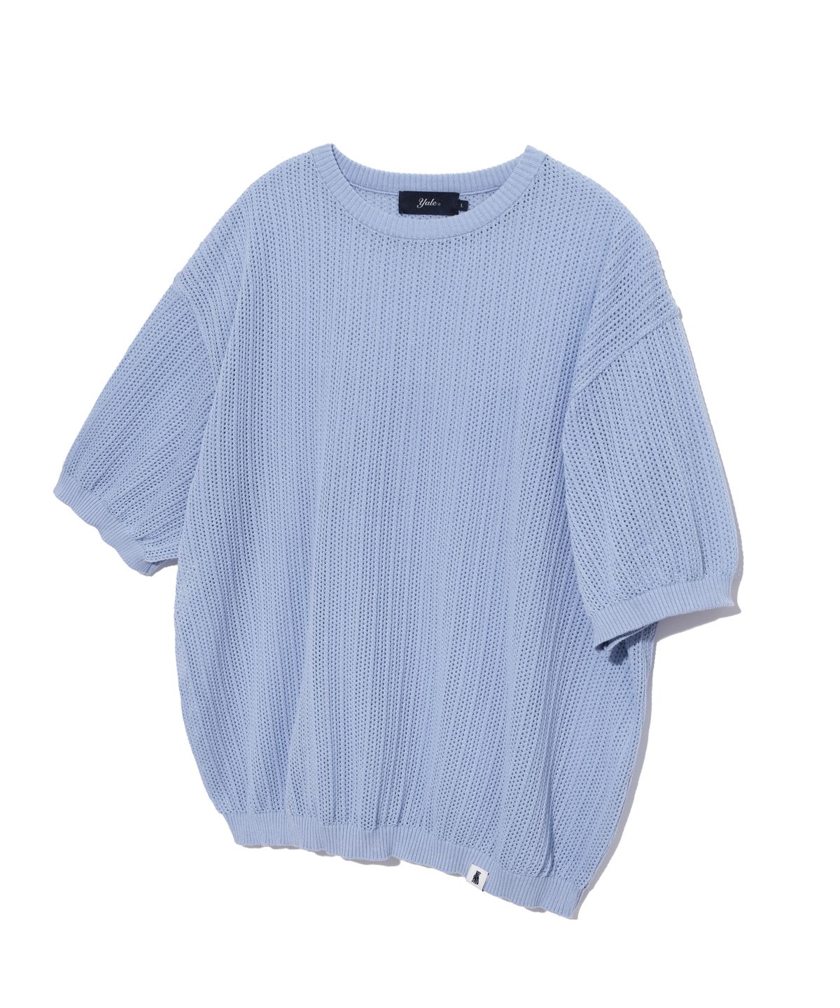 예일(YALE) MESH CREWNECK KNIT SKY BLUE
