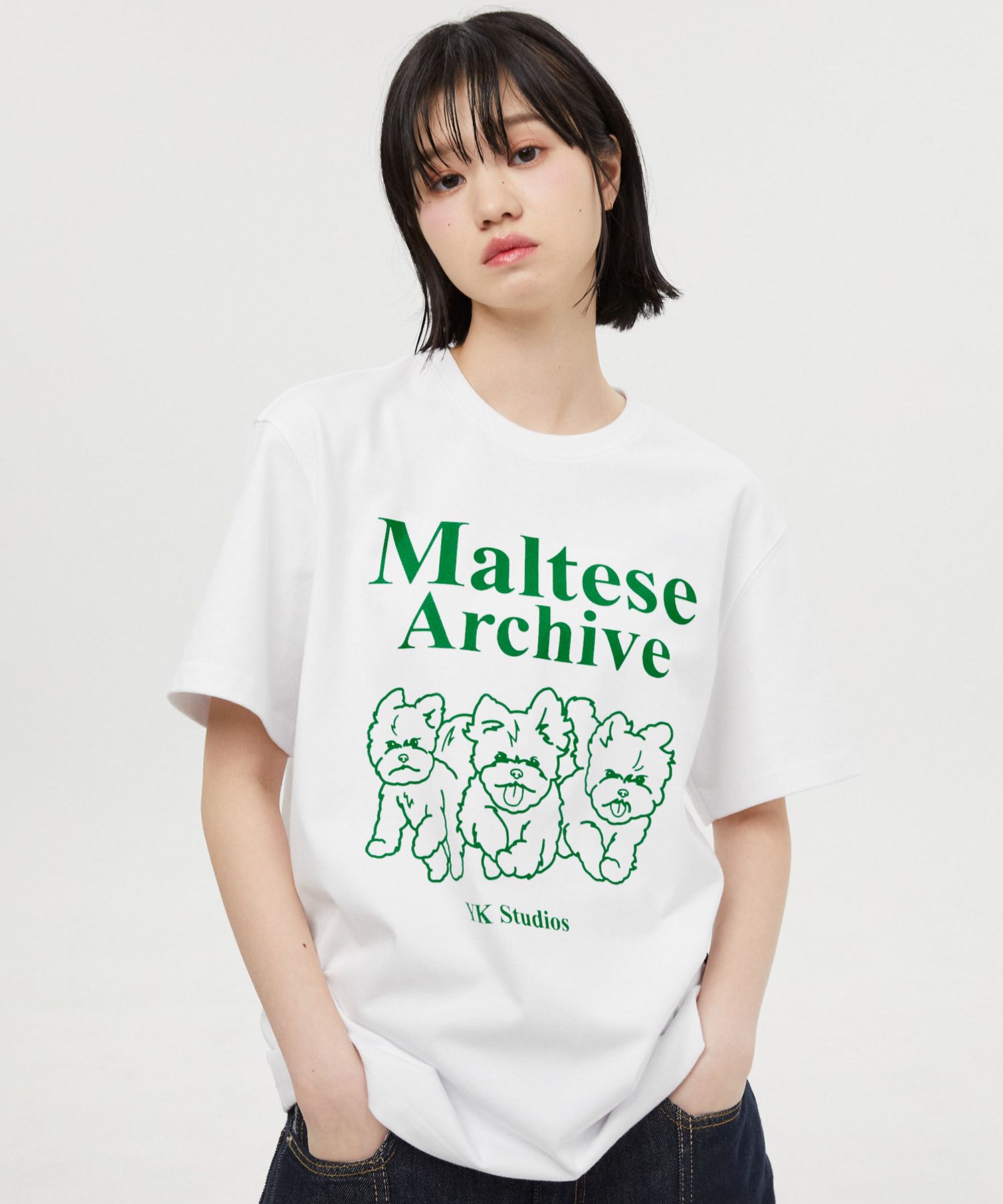 MUSINSA | WAI KEI Maltese Archive Line Graphic Short Sleeve