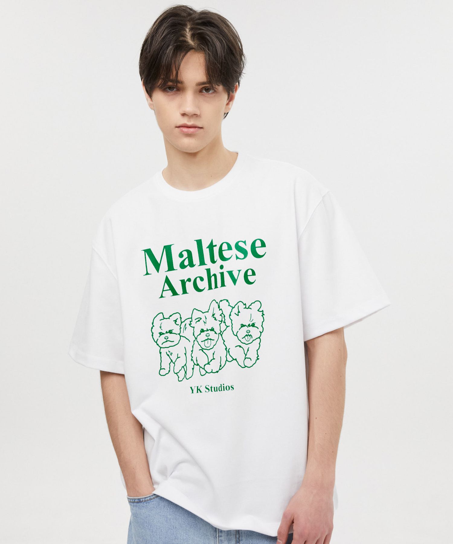 ★WAIKEI★ Maltese Archive Line Graphic Short Sleeve T-Shirt MUSINSA | WAI KEI Maltese Archive Line Graphic Short Sleeve