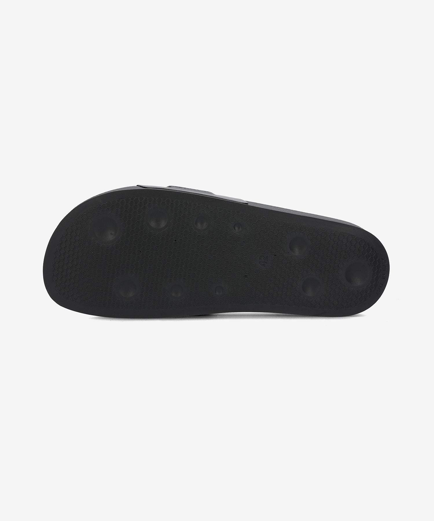 MUSINSA | Off White Logo Print Leather Slider Sandals