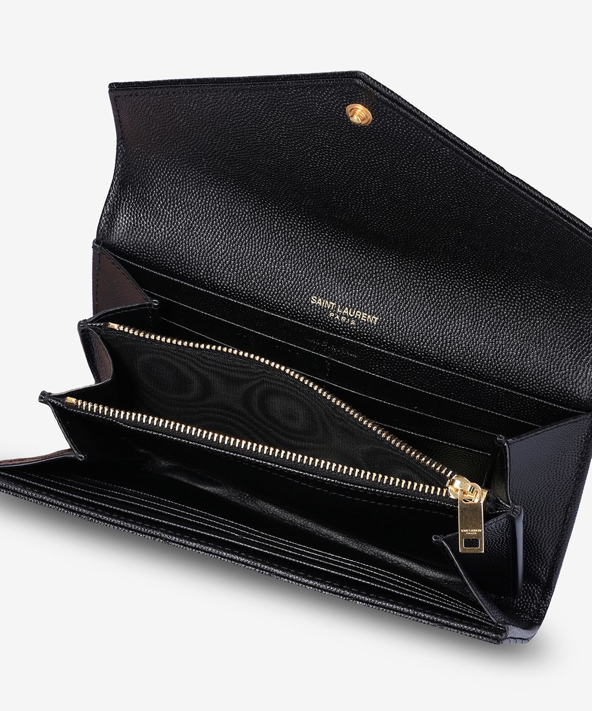 생로랑(SAINT LAURENT) 여성 라지 모노그램 장지갑 - 블랙 / 372264BOW011000SS22