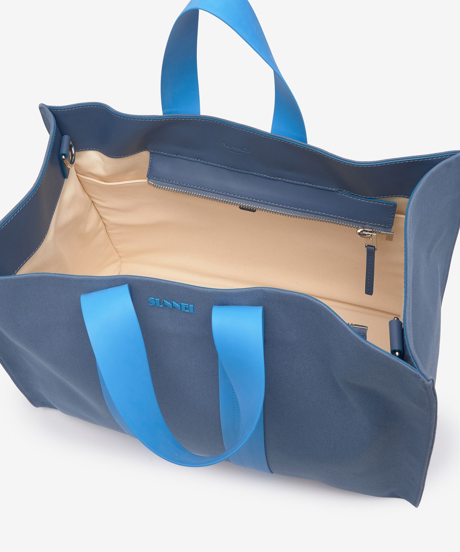 ★SUNNEI★ Parallepipedo Tote Bag Blue CACCXBAG024CAN001A12 MUSINSA公式 | SUNNEI Parallepipedo Tote Bag - Blue