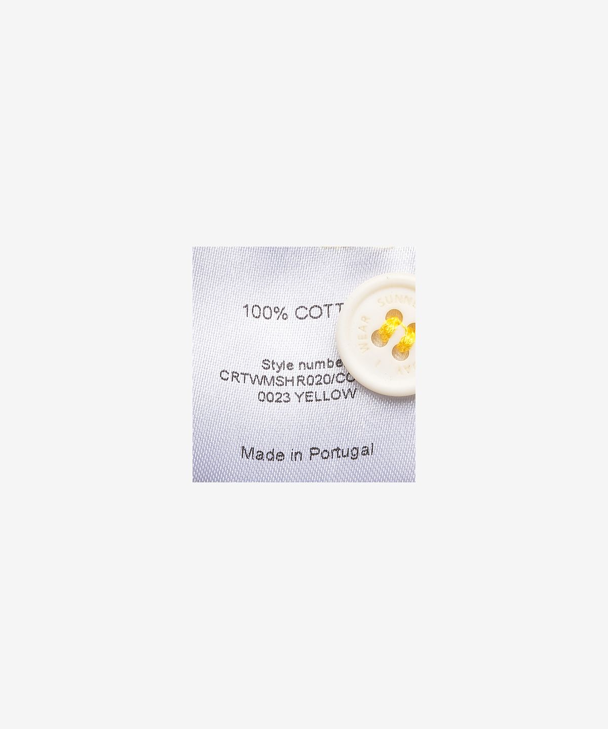 써네이(SUNNEI) 레귤러 셔츠 - 옐로우 / CRTWMSHR020COT0390023
