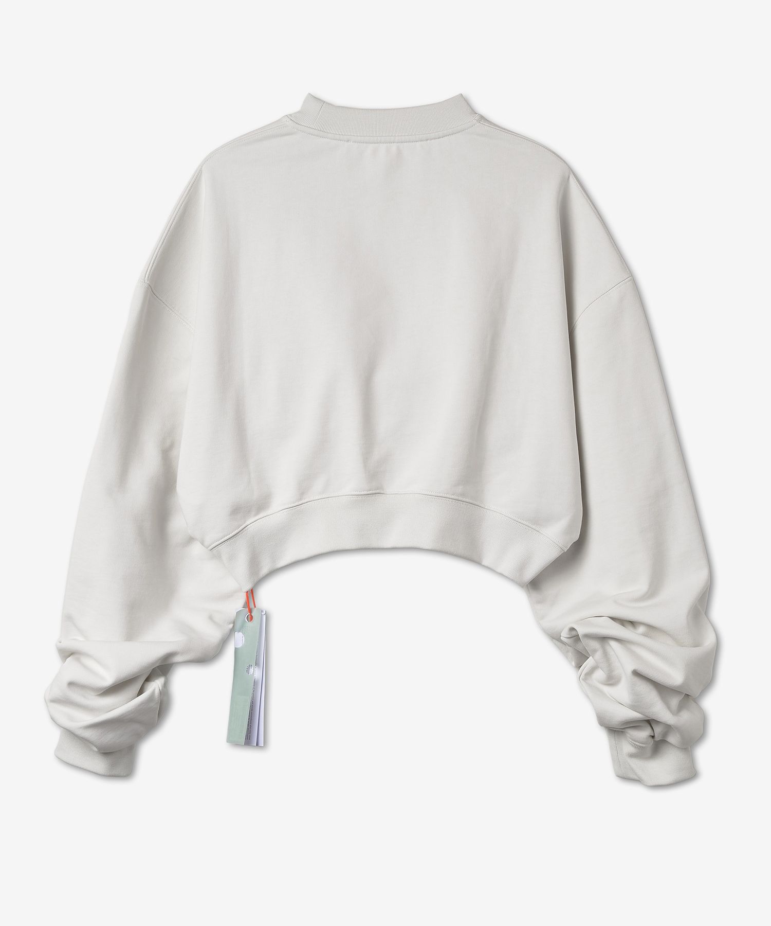MUSINSA | Off White Logo Cropped Sweatshirt - White