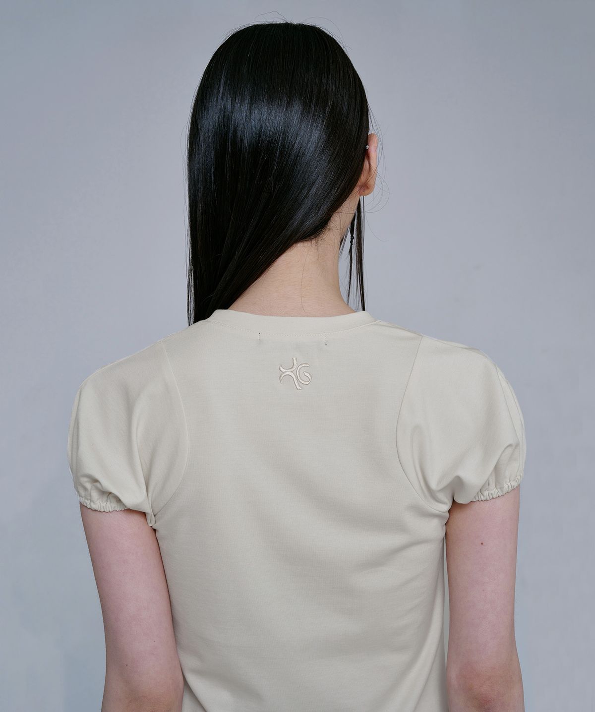 진주유즈(JINJUSE) STRAP ZIPPER LEGLAN TOP [LIGHT YELLOW]