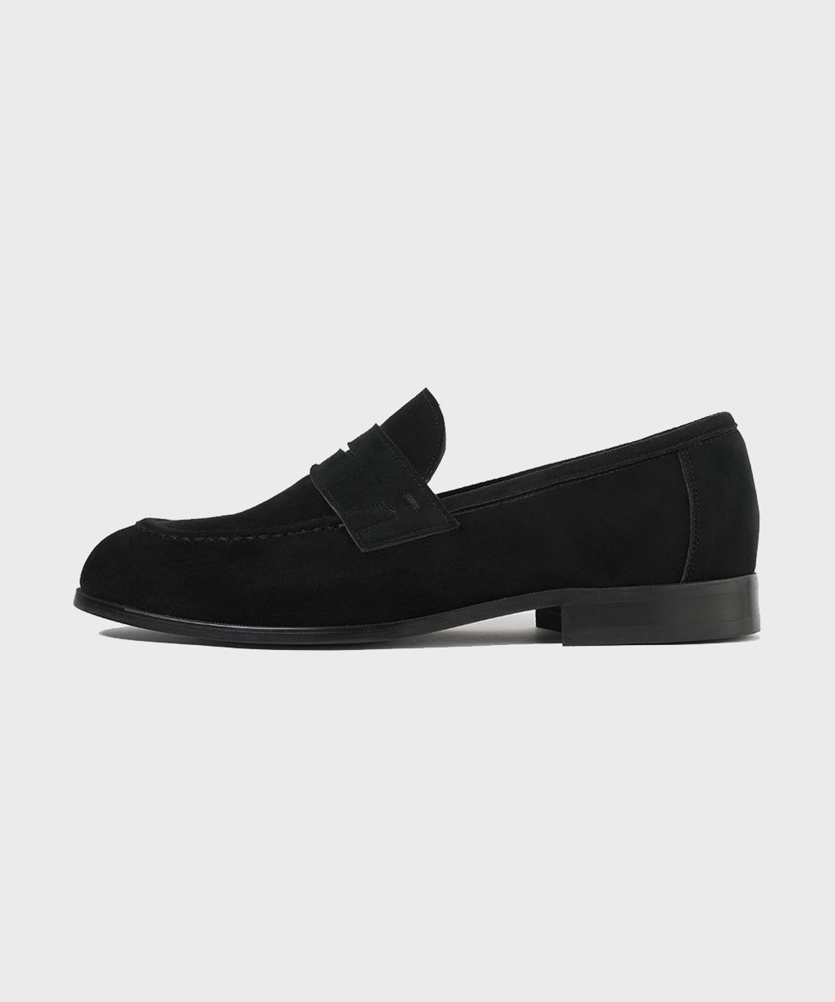 피렌체 아뜨리에(FIRENZE ATELIER) 스탠다드 유팁 스웨이드 페니로퍼 4050-QS [BLACK]