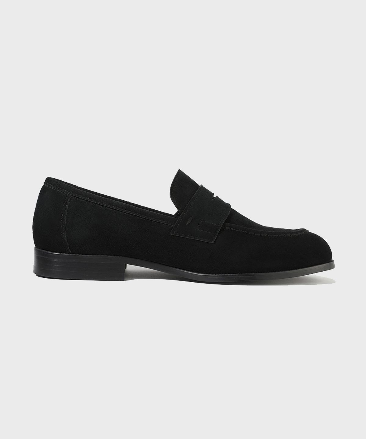 피렌체 아뜨리에(FIRENZE ATELIER) 스탠다드 유팁 스웨이드 페니로퍼 4050-QS [BLACK]
