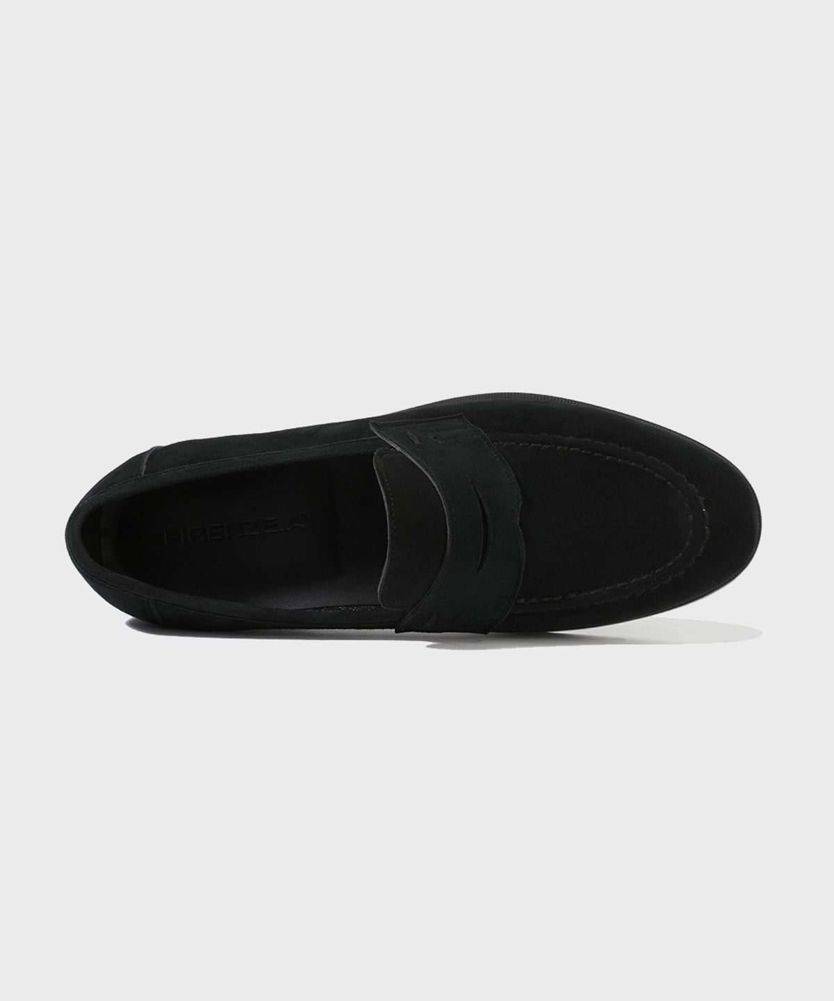피렌체 아뜨리에(FIRENZE ATELIER) 스탠다드 유팁 스웨이드 페니로퍼 4050-QS [BLACK]