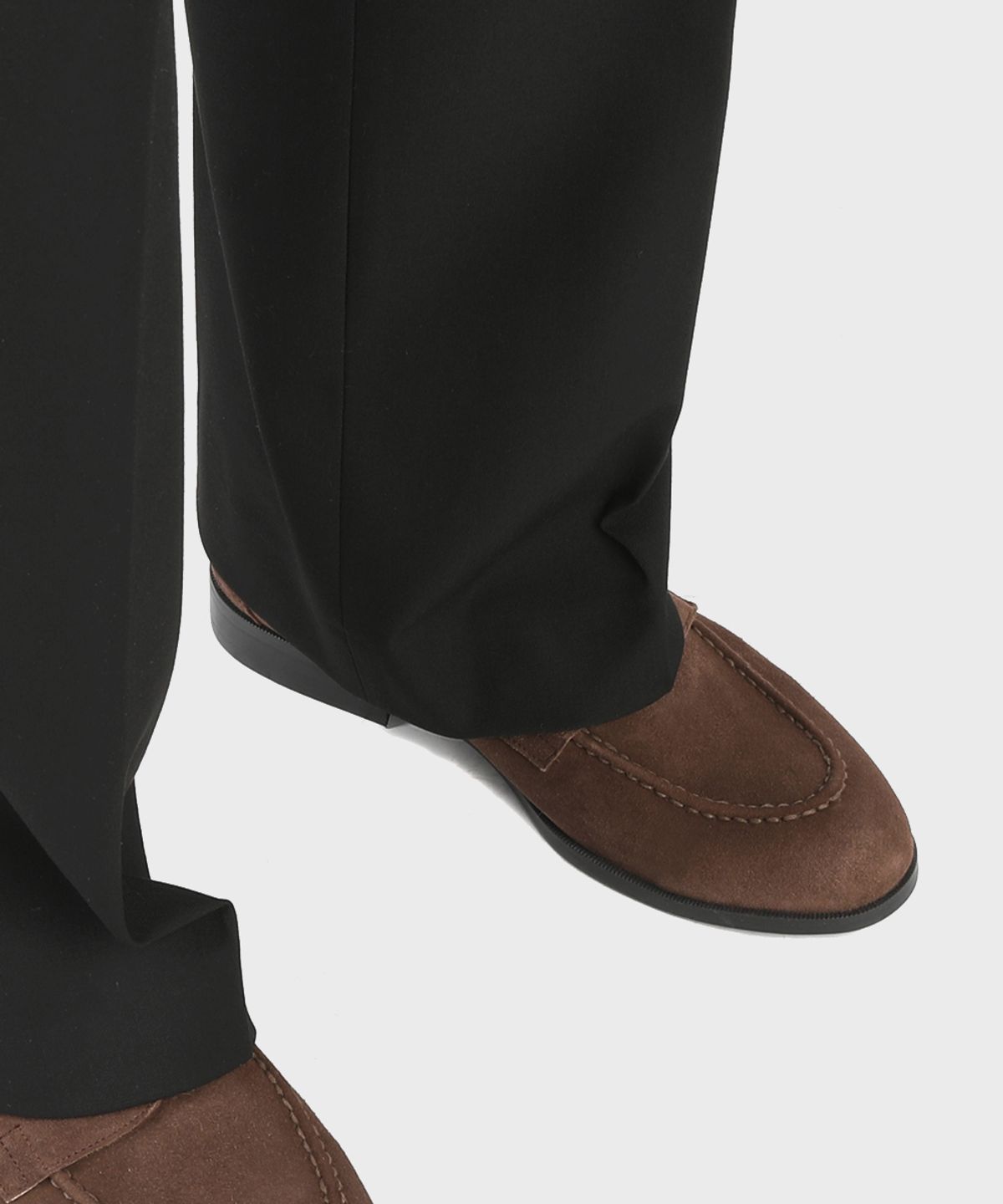 피렌체 아뜨리에(FIRENZE ATELIER) 스탠다드 유팁 스웨이드 페니로퍼 4050-QS [DARK BROWN]