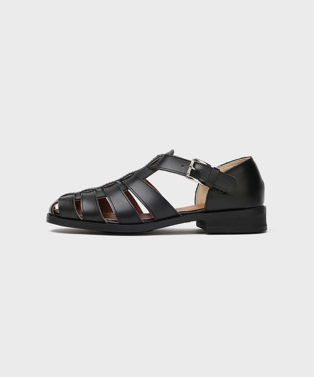 피렌체 아뜨리에(FIRENZE ATELIER) [SECOND.A] 유니섹스 핸드메이드 피셔맨샌들 2NDS011B [BLACK]