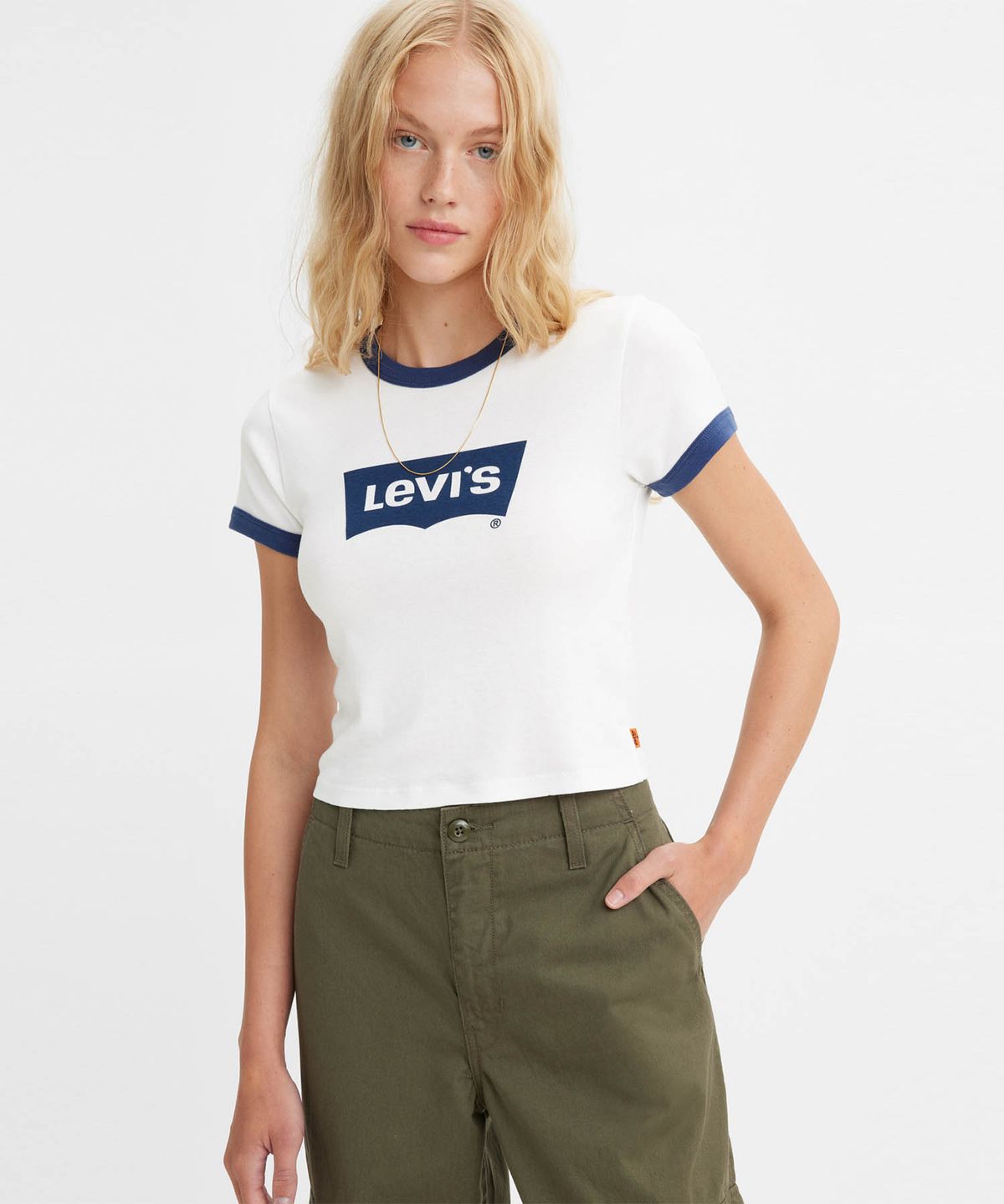 리바이스(LEVI'S) 그래픽 링거 미니 티셔츠_A3523-0005