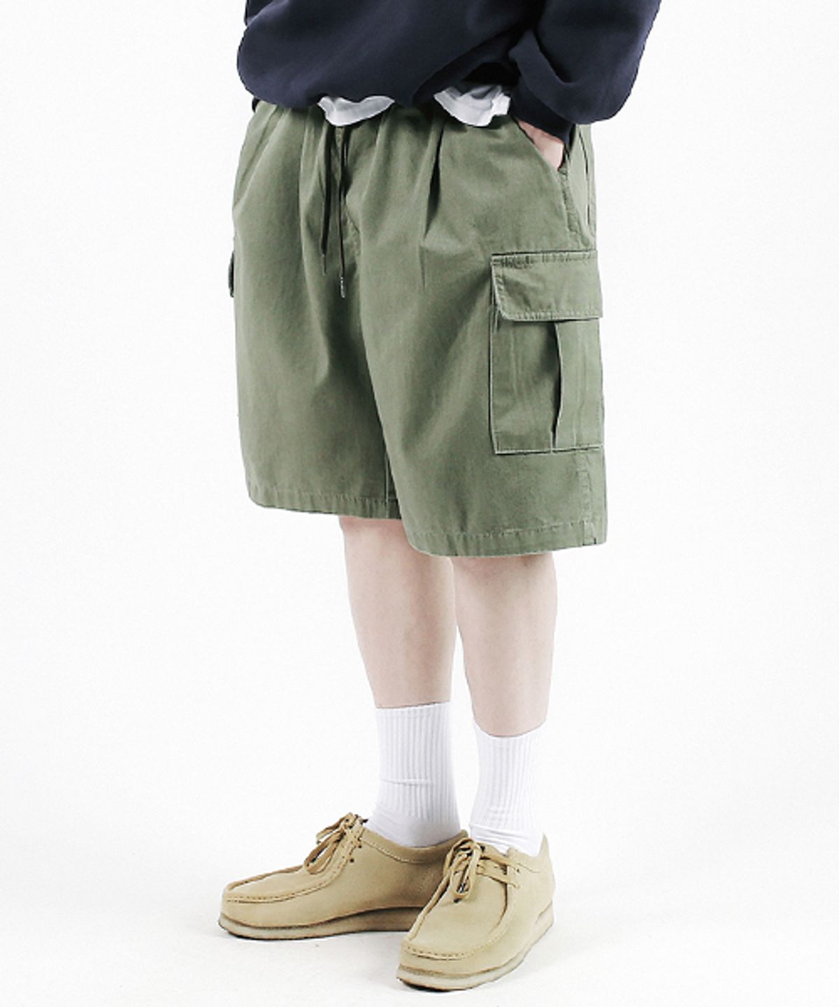 모더먼트(MODERMENT) [패키지] BDU 와이드 카고 반바지 2PACK