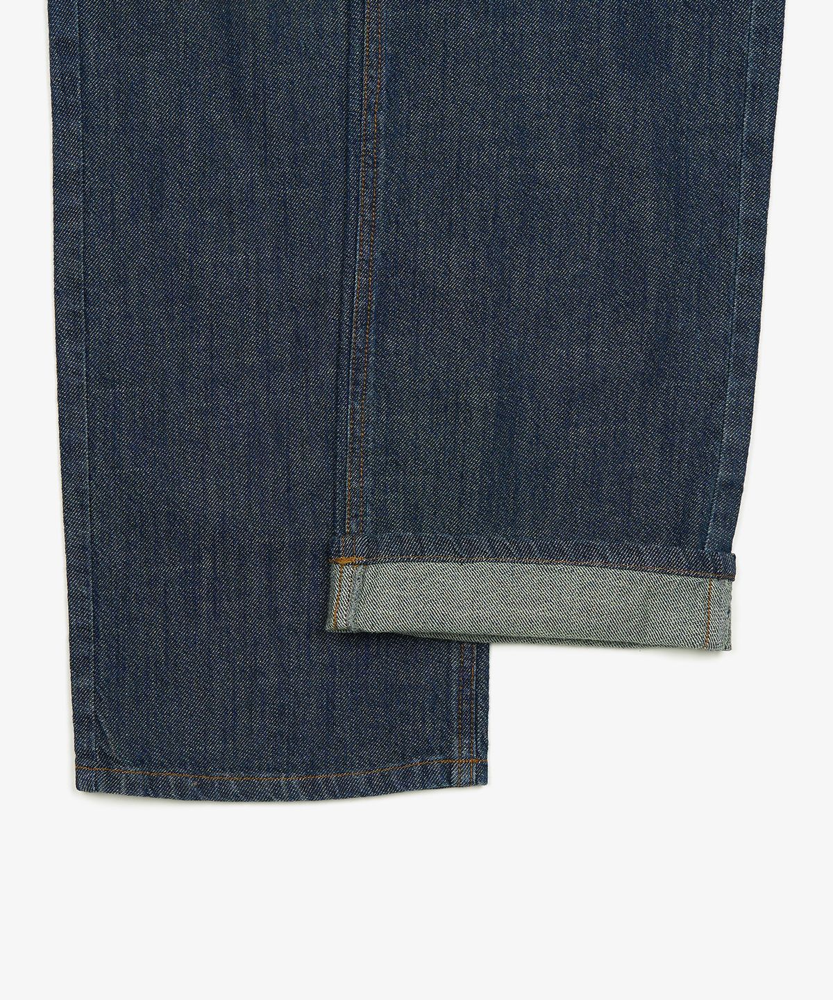 토피(TOFFEE) SL01 섬머 데님 와이드 팬츠 (WASHED DEEP INDIGO)
