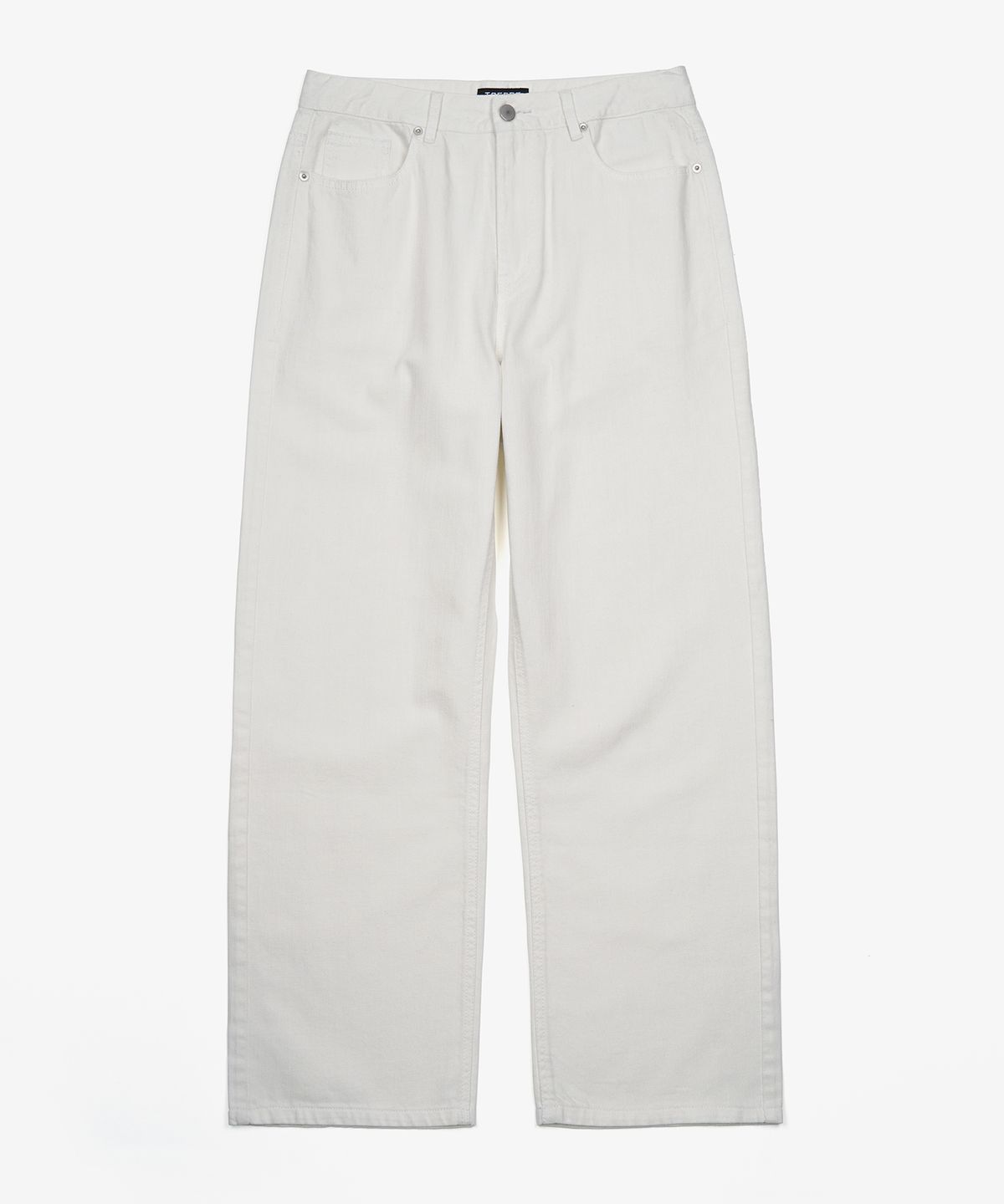 토피(TOFFEE) SL01 섬머 데님 와이드 팬츠 (OFF WHITE)