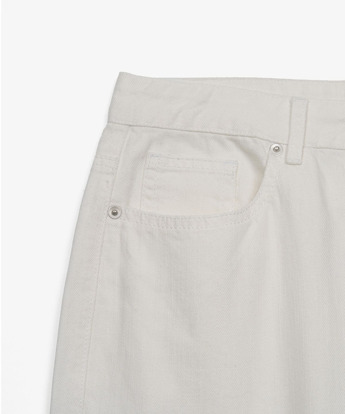 토피(TOFFEE) SL01 섬머 데님 와이드 팬츠 (OFF WHITE)