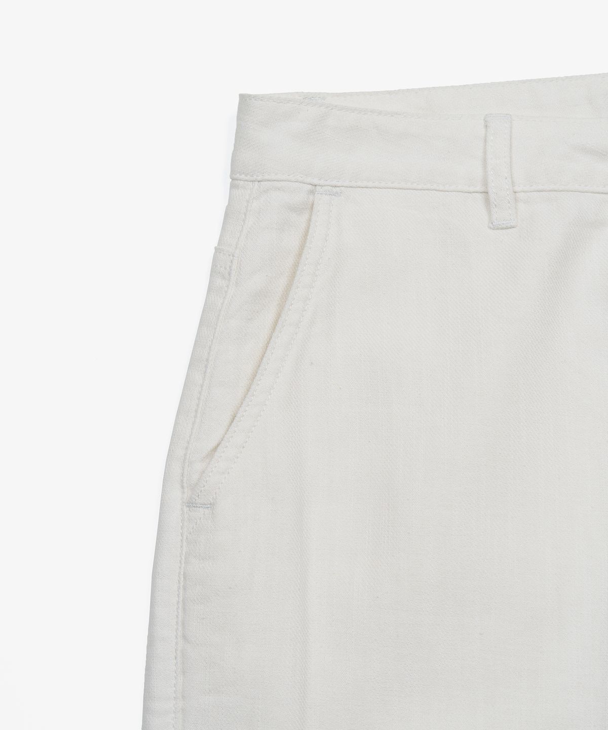 토피(TOFFEE) 내츄럴 린넨 데님 와이드 팬츠 (OFF WHITE)