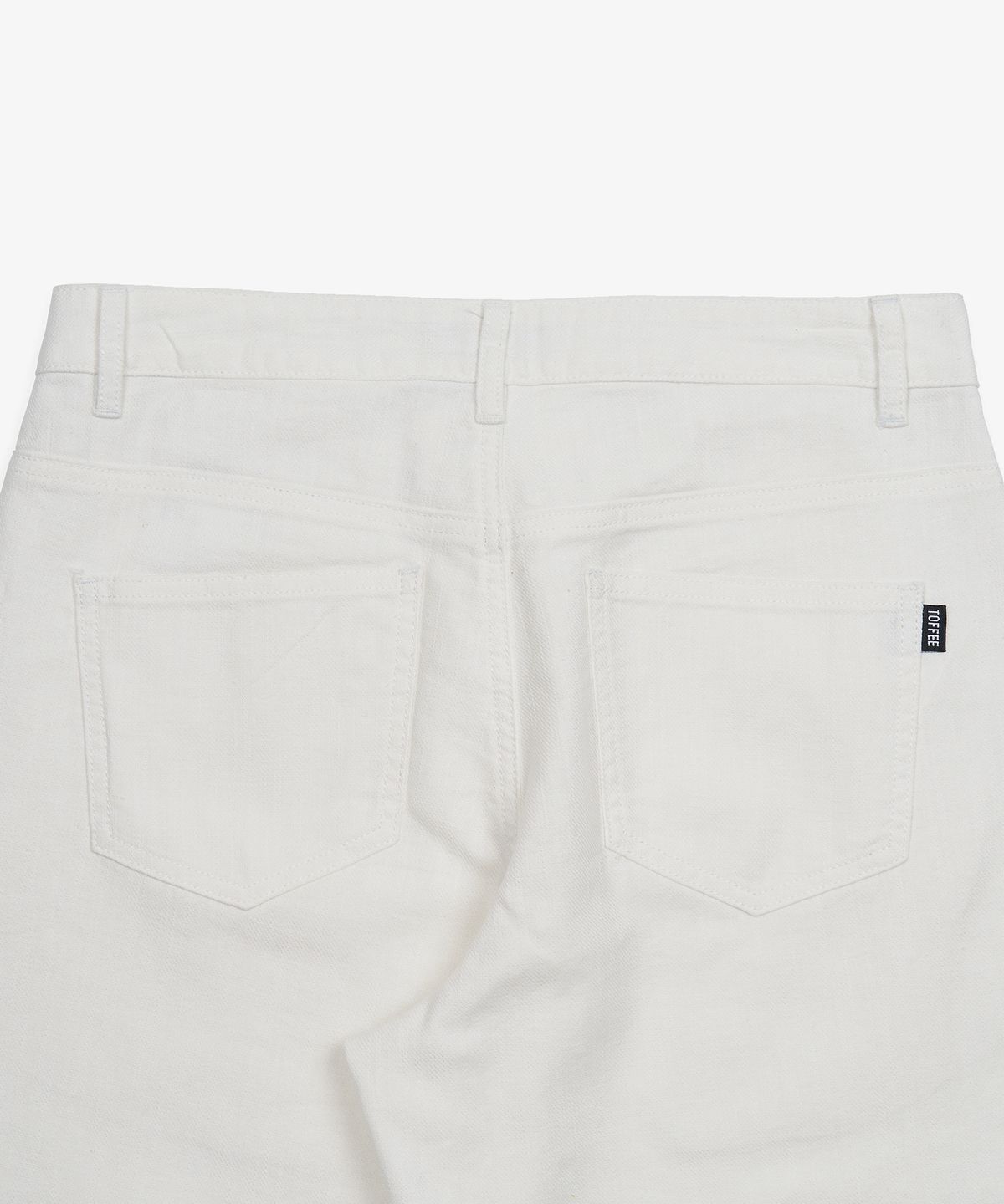 토피(TOFFEE) 내츄럴 린넨 데님 와이드 팬츠 (OFF WHITE)