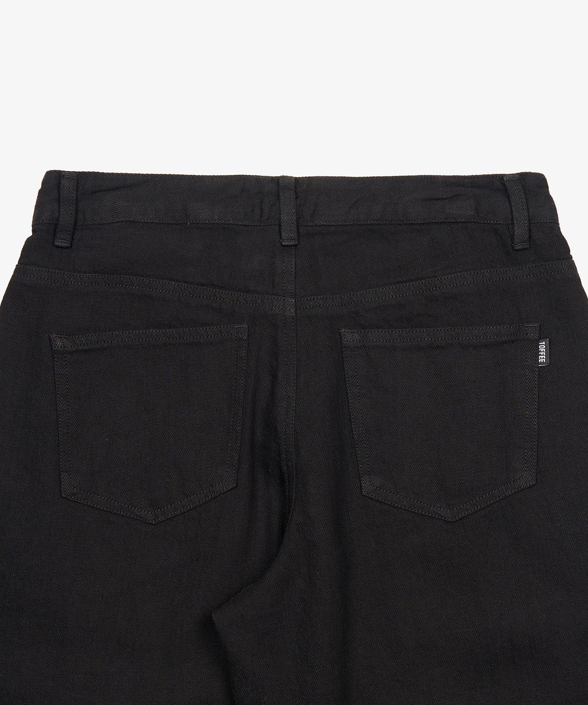 토피(TOFFEE) 내츄럴 린넨 데님 와이드 팬츠 (BLACK)