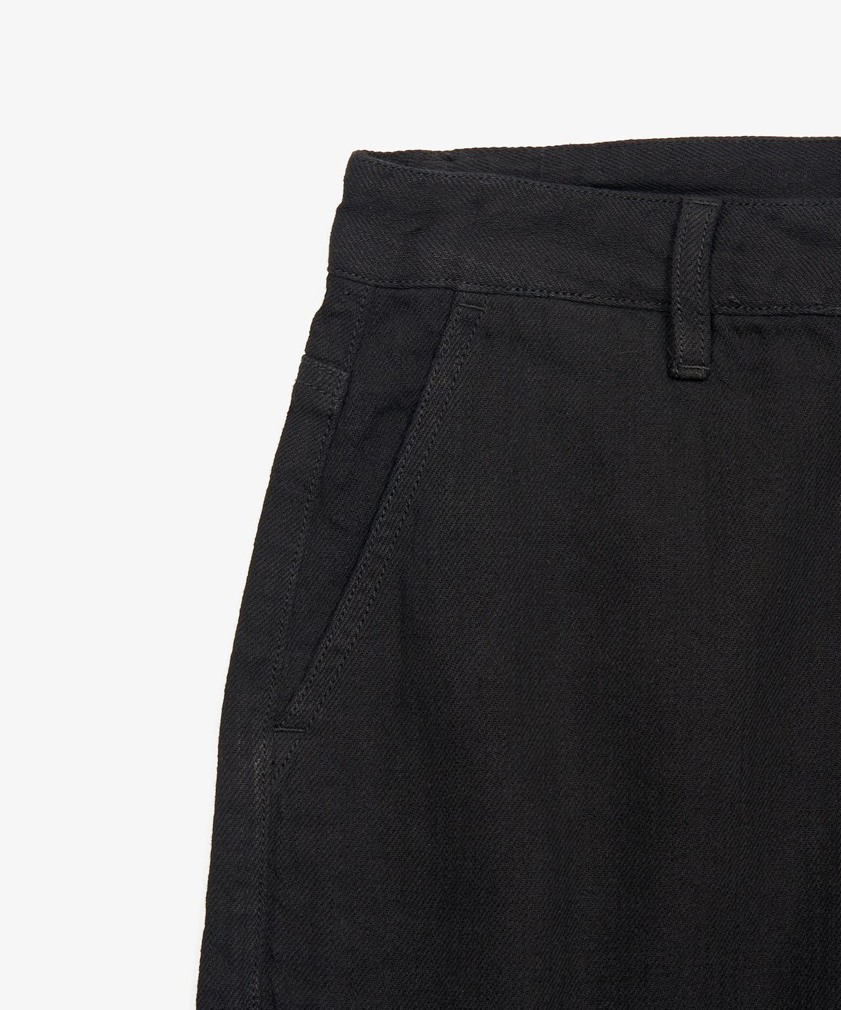 토피(TOFFEE) 내츄럴 린넨 데님 와이드 팬츠 (BLACK)