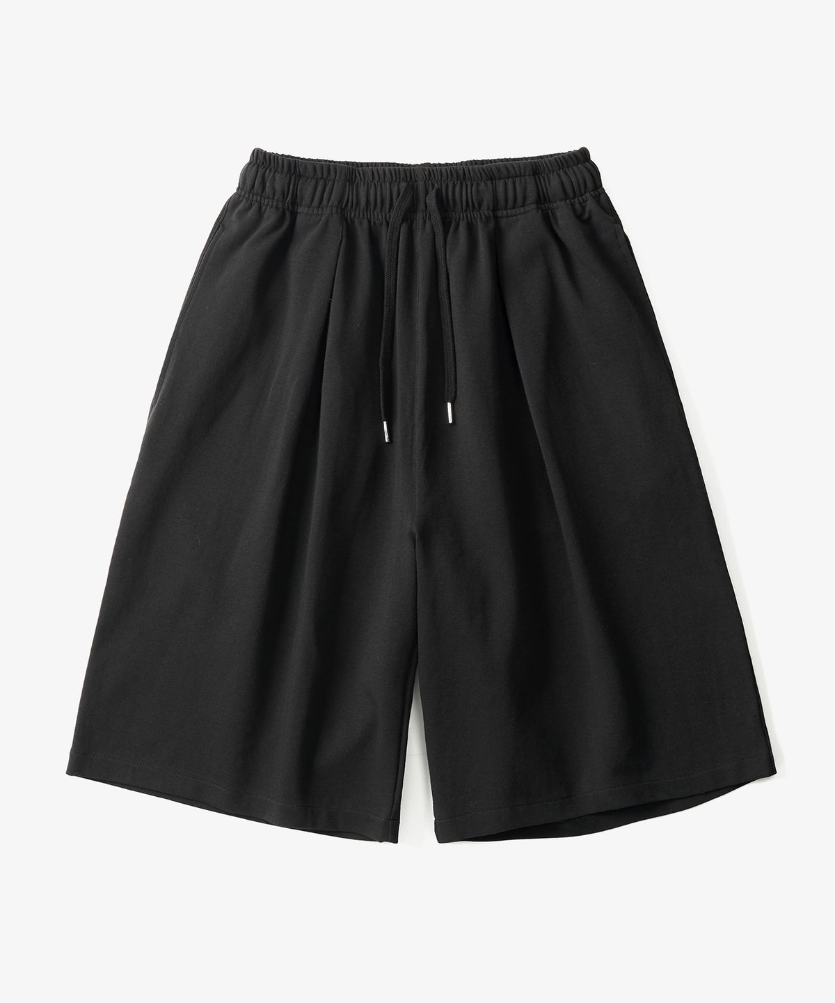 토피(TOFFEE) 원턱 하프 스웻 팬츠 (BLACK)