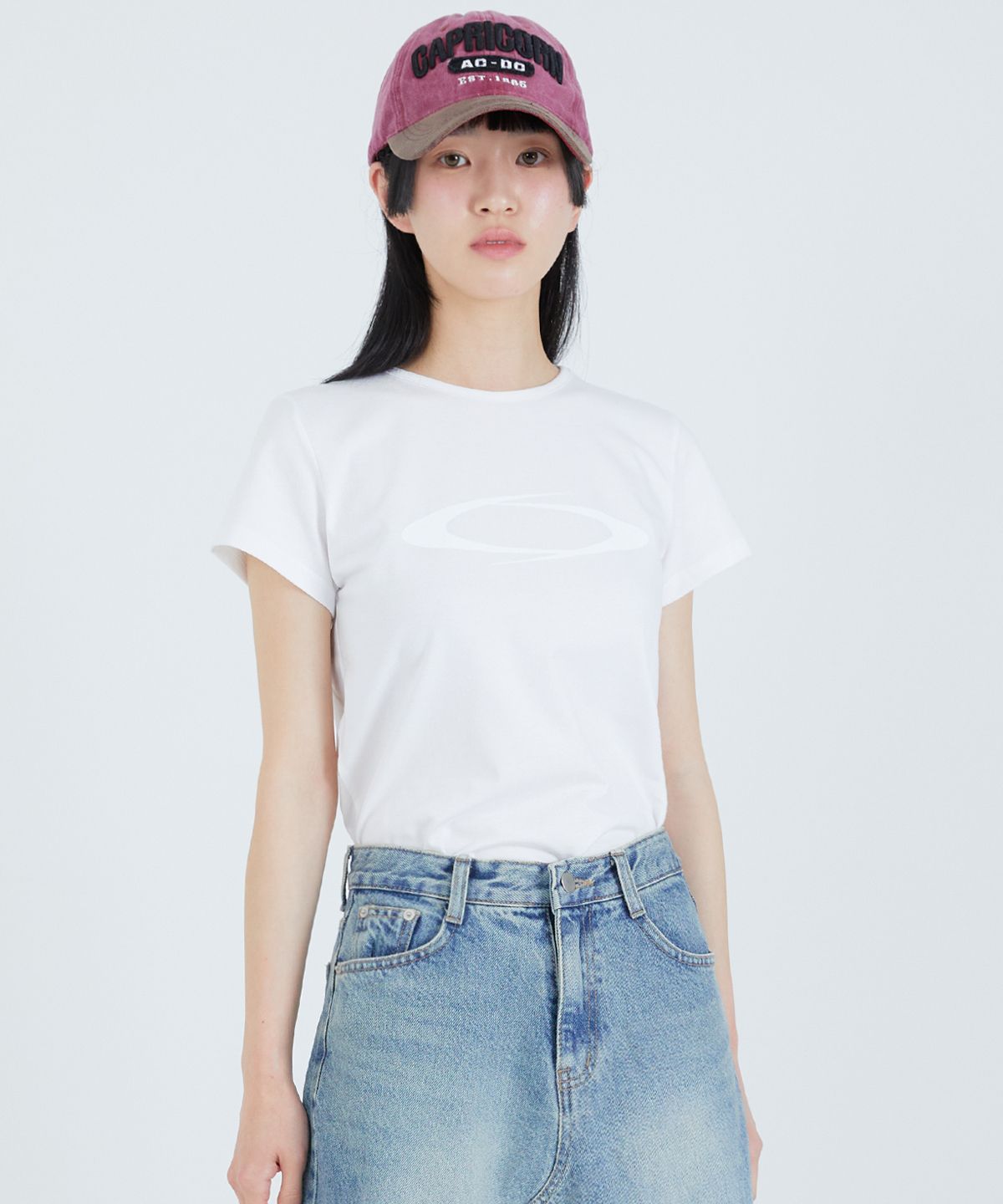 노이아고(NOIAGO) NOI886 시그니쳐 로고 티셔츠 (아이보리)