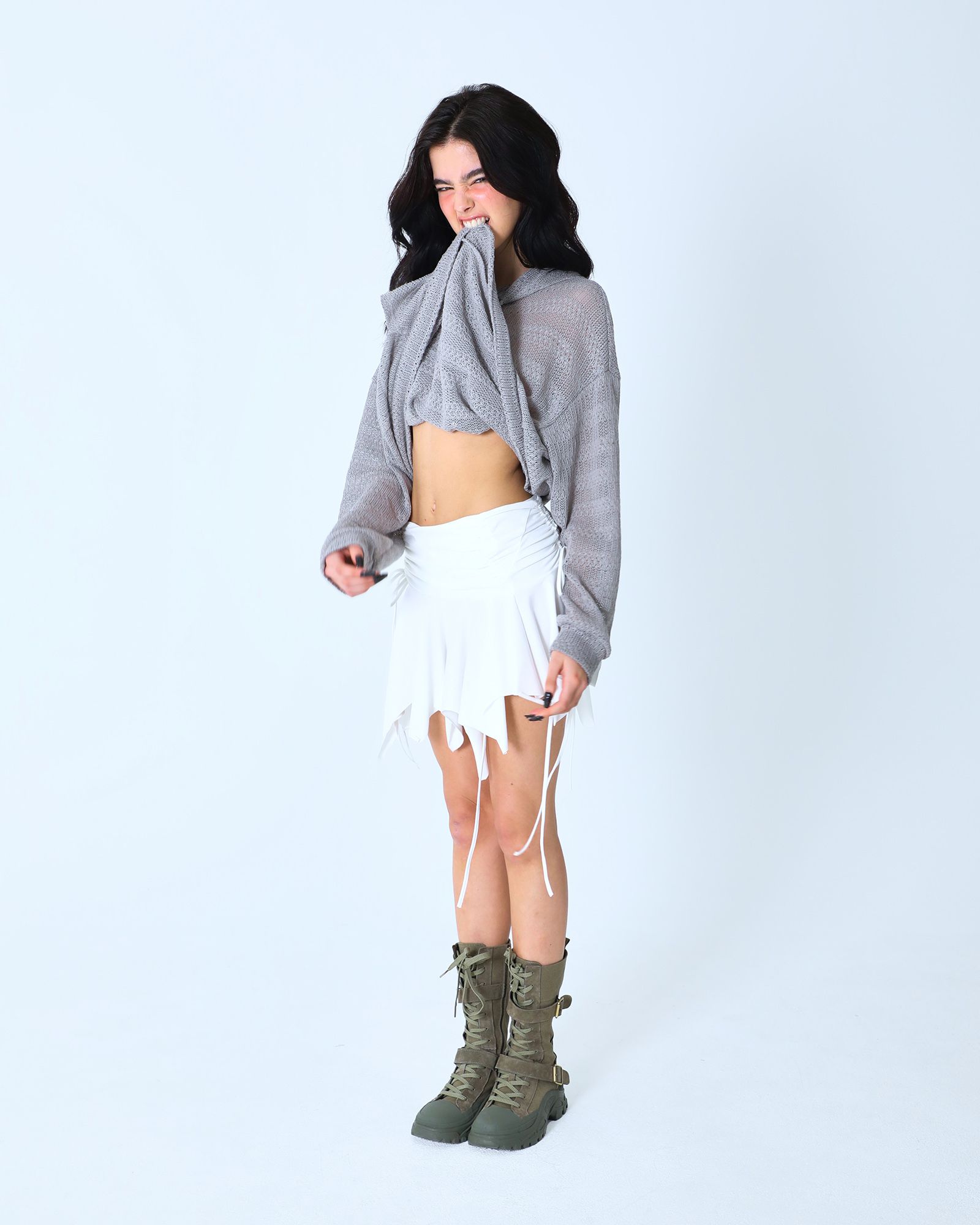 ★2023SS新作★SIO★FAIRY IRREGULAR SHIRRING STRING SKIRT MUSINSA | SIO Fairy Irregular Shirring String Skirt [White]