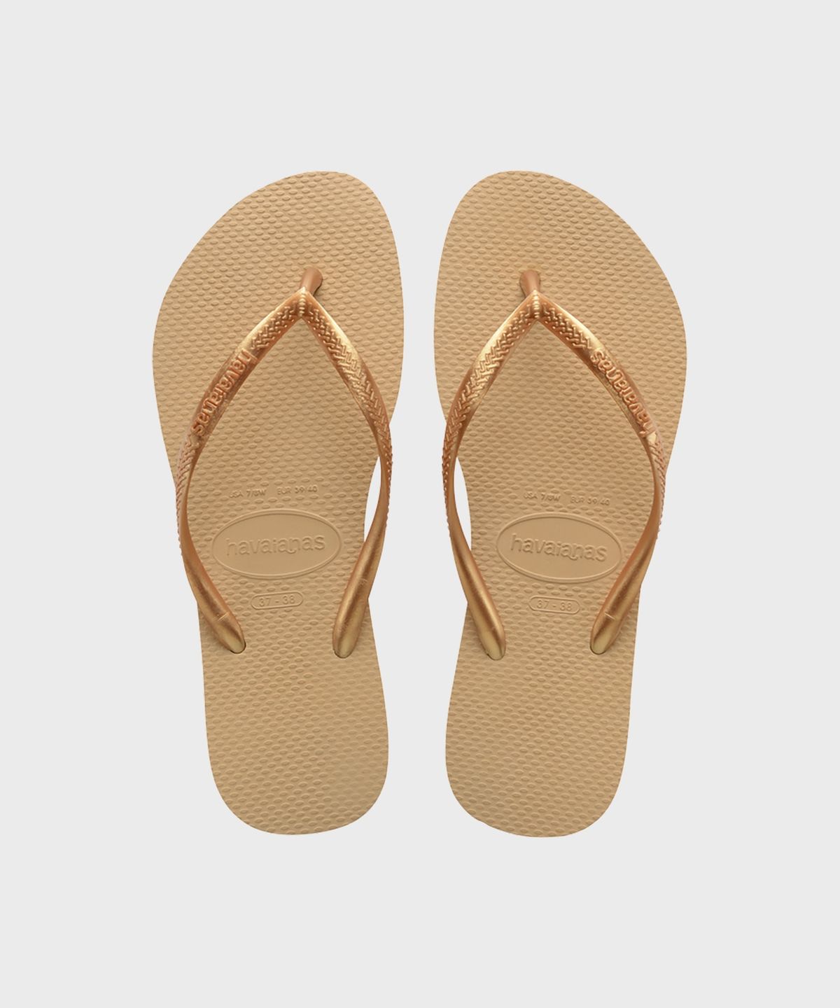 하바이아나스(HAVAIANAS) 슬림 플립플랍 Golden
