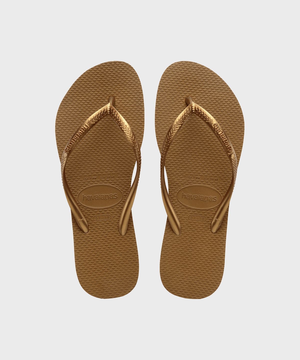 하바이아나스(HAVAIANAS) 슬림 플립플랍 Bronze