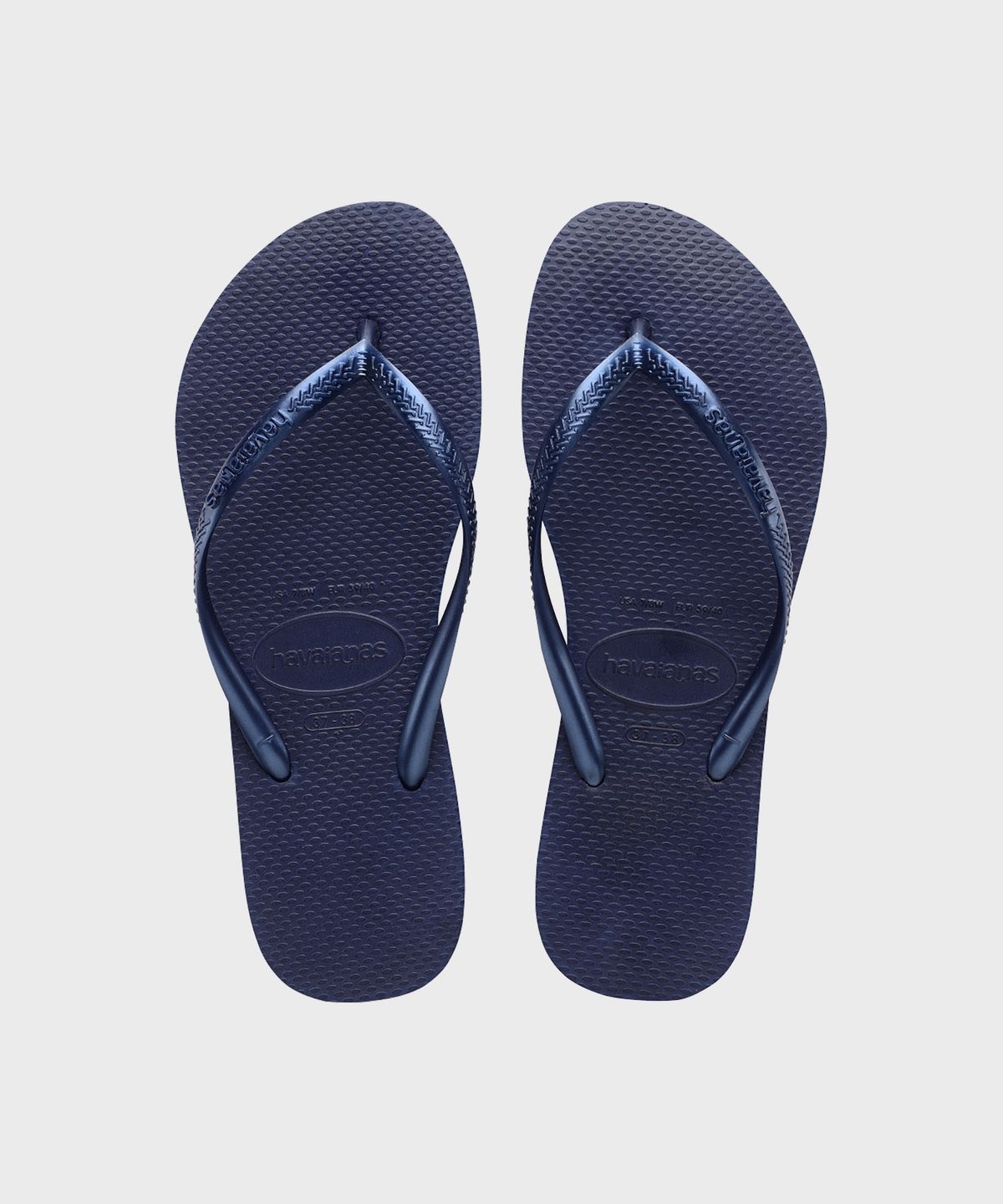 하바이아나스(HAVAIANAS) 슬림 플립플랍 Navy Blue