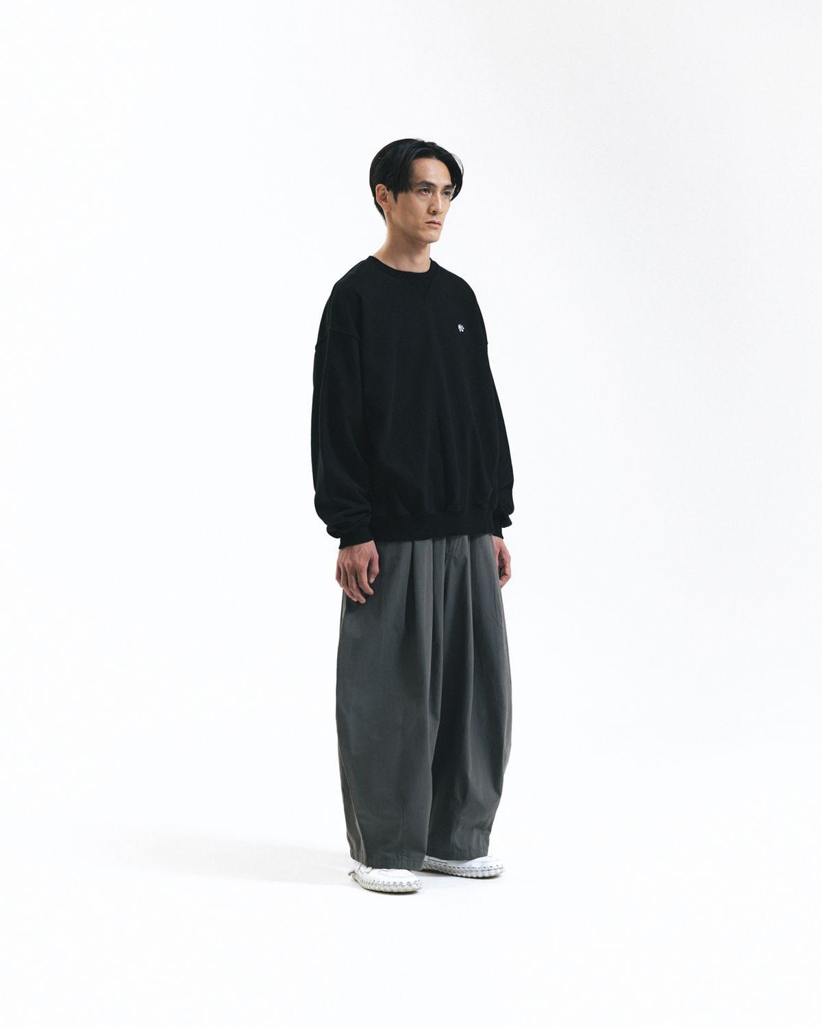 앵글런(ANGLAN) Essential Easy Balloon Pants - Grey