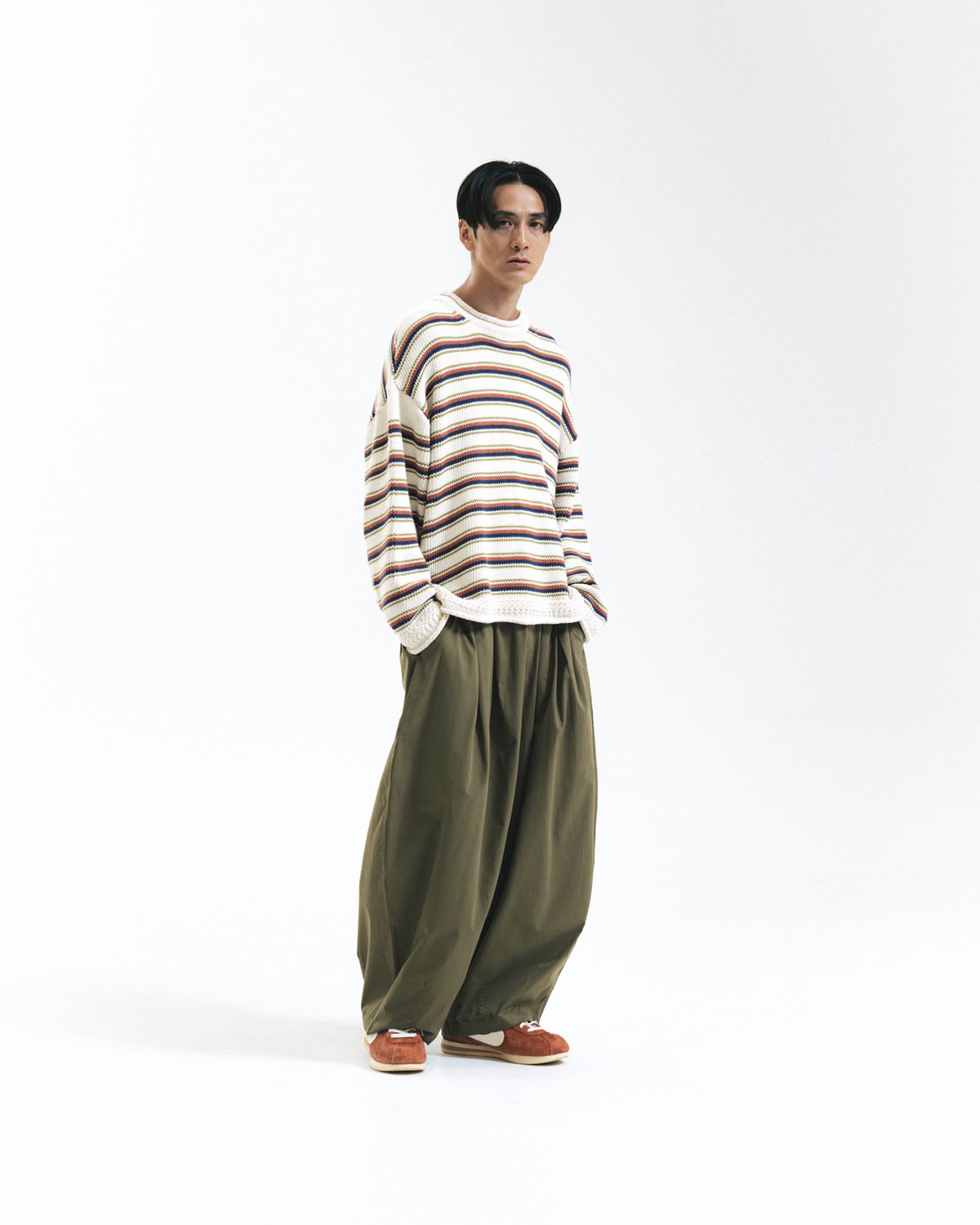 앵글런(ANGLAN) Essential Easy Balloon Pants - Khaki