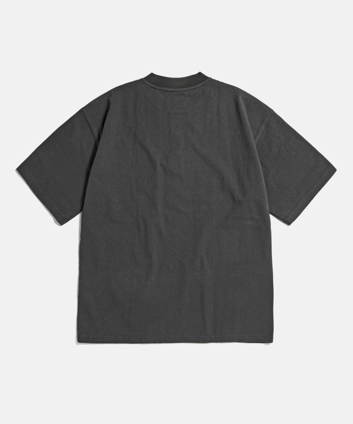 에스피오나지(ESPIONAGE) Pocket Wide Henley Neck Shirt Vintage Black