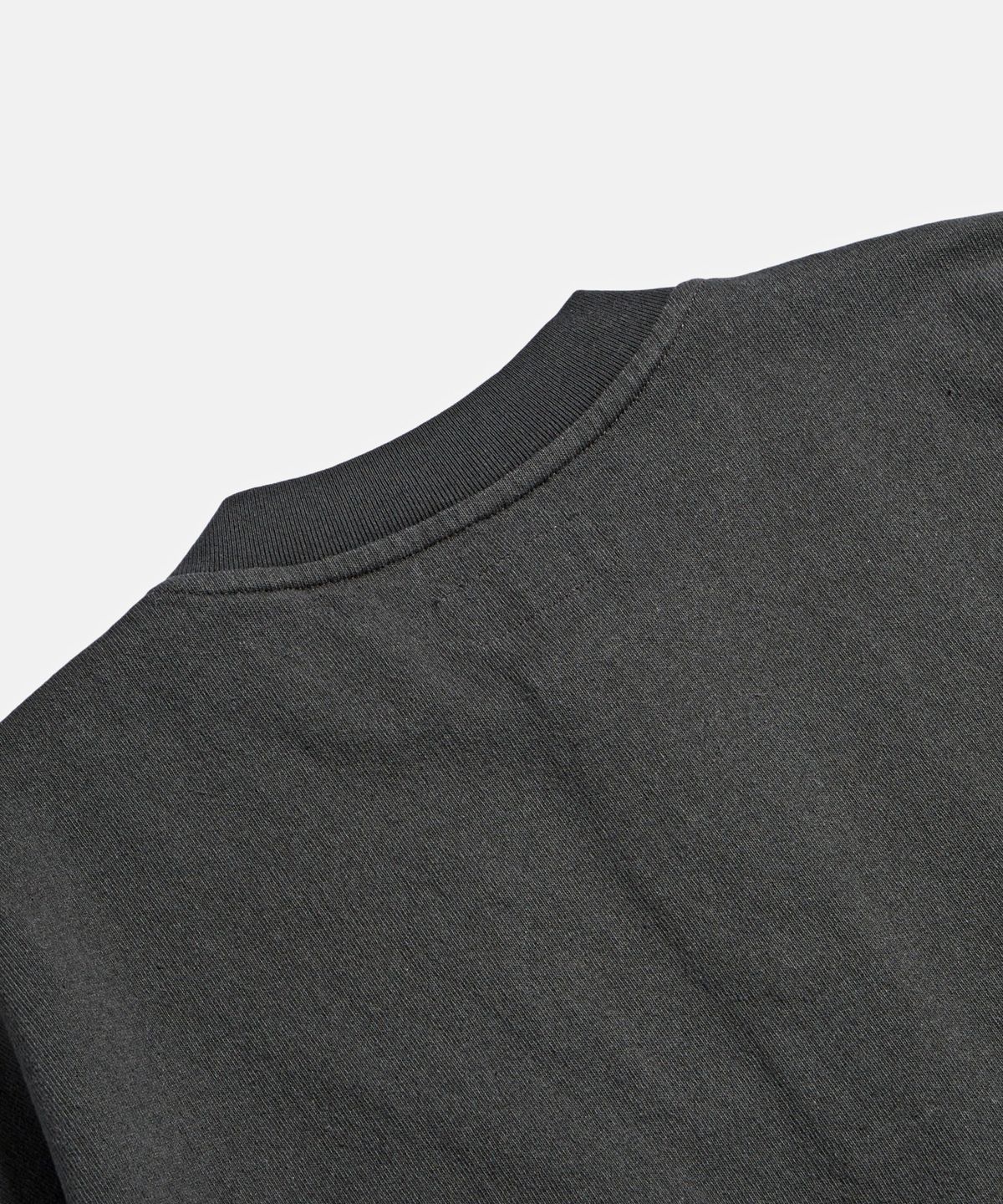 에스피오나지(ESPIONAGE) Pocket Wide Henley Neck Shirt Vintage Black