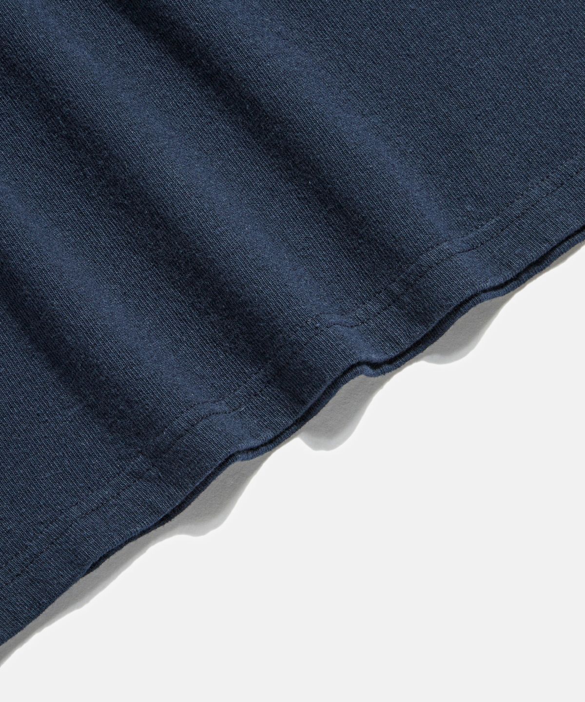에스피오나지(ESPIONAGE) Pocket Wide Henley Neck Shirt Navy