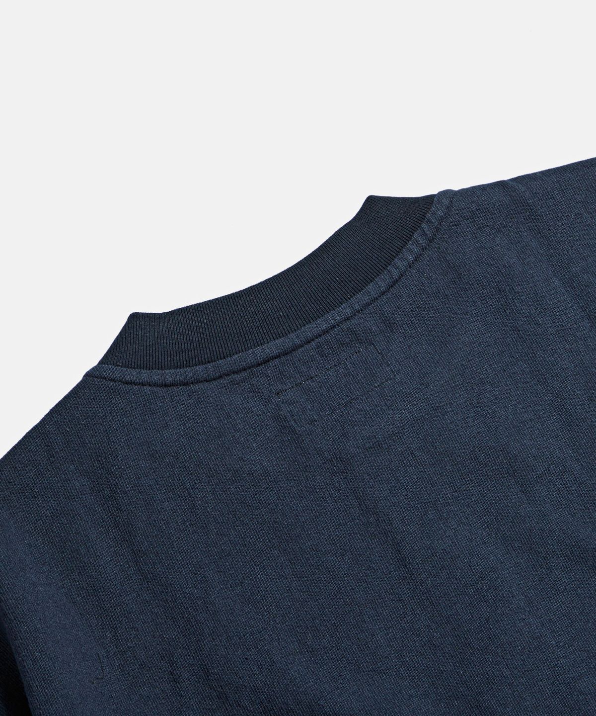 에스피오나지(ESPIONAGE) Pocket Wide Henley Neck Shirt Navy